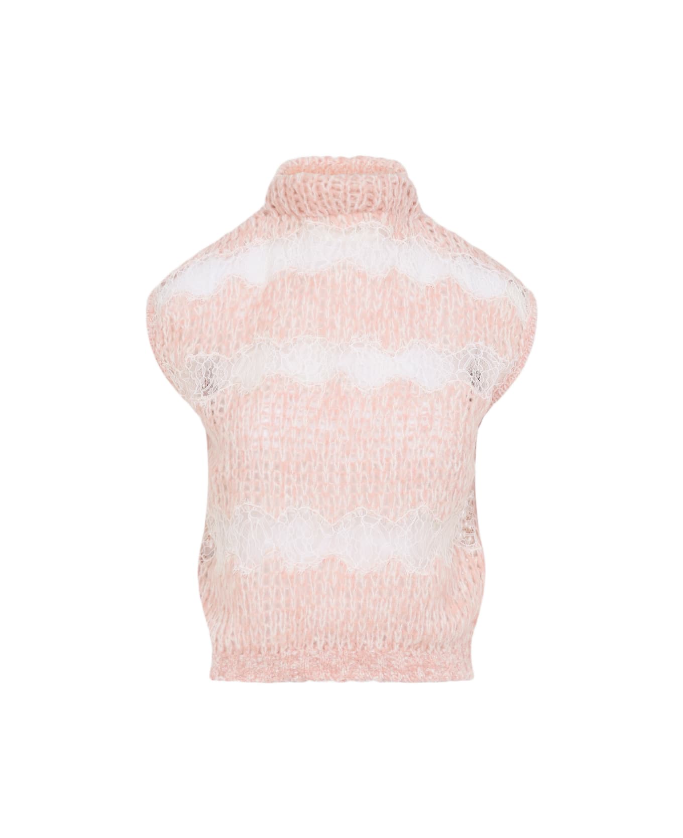 Giambattista Valli Virgin Wool Top - Rose Multi