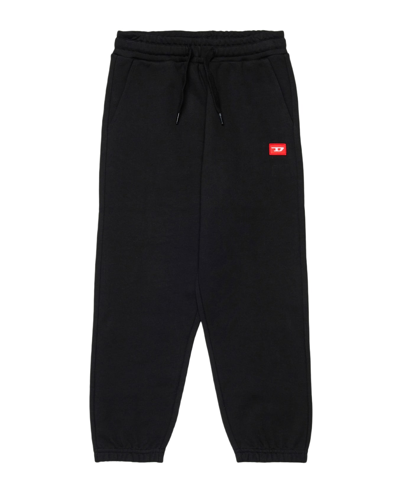 Diesel Cotton Trousers With Logo - Black