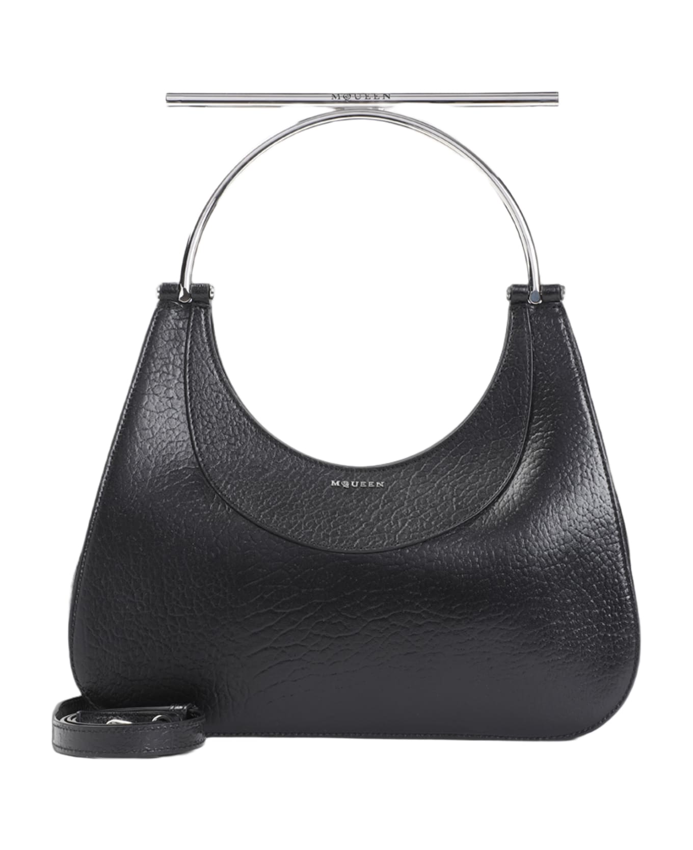 Alexander McQueen Cross Bar Handbag - Black Silver