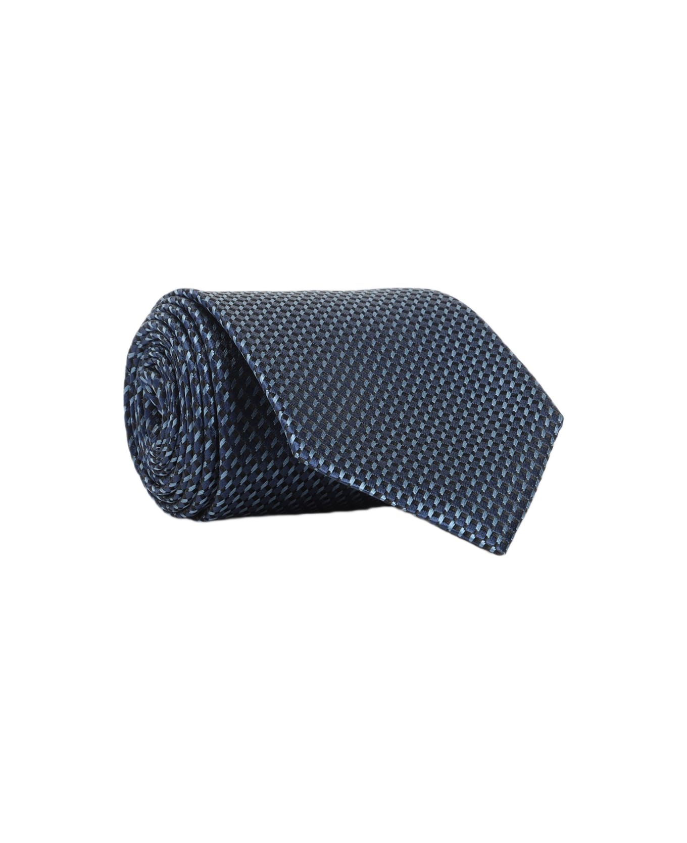 Tom Ford Tonal Weave Tie - Prussian blue