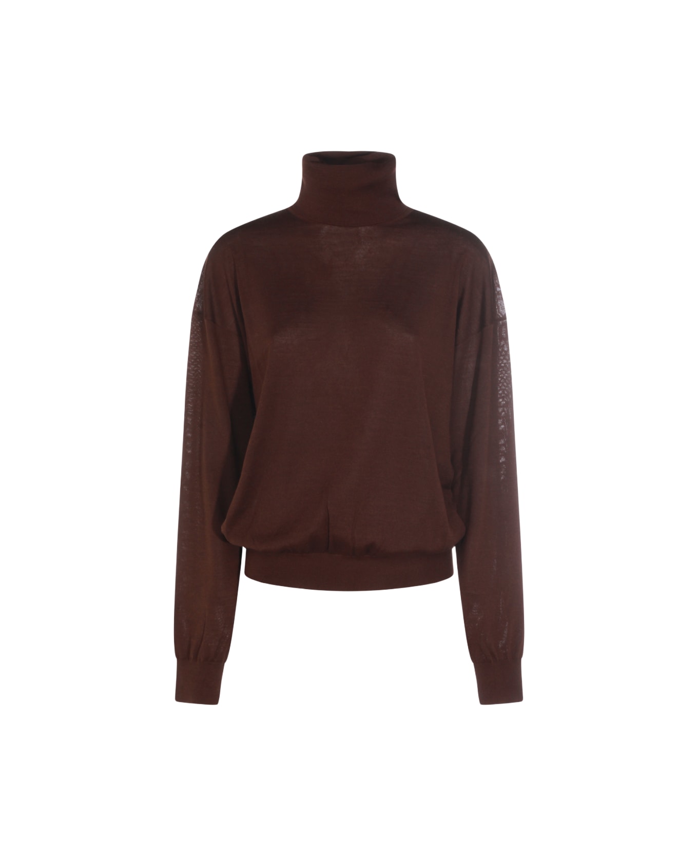 Saint Laurent Brown Cashmere Knitwear - CHOCOLAT