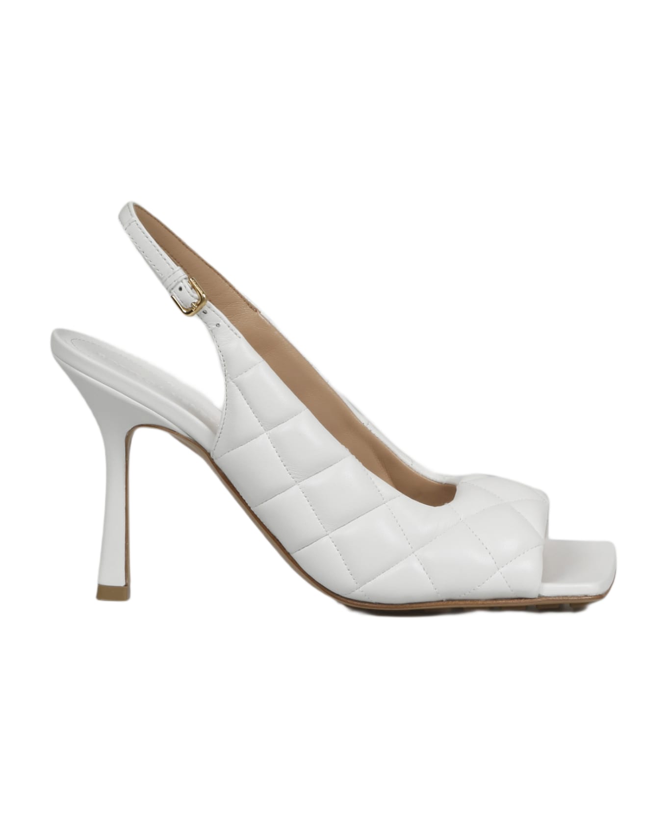 Bottega Veneta Padded Slingback Sandals - White