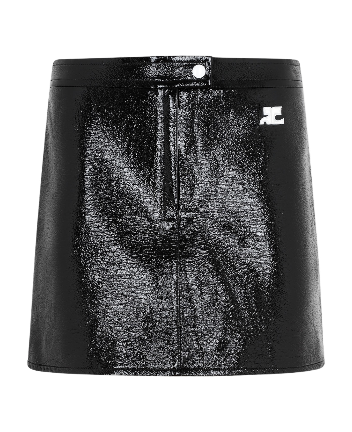 Courrèges Vinyl Mini Skirt - Black