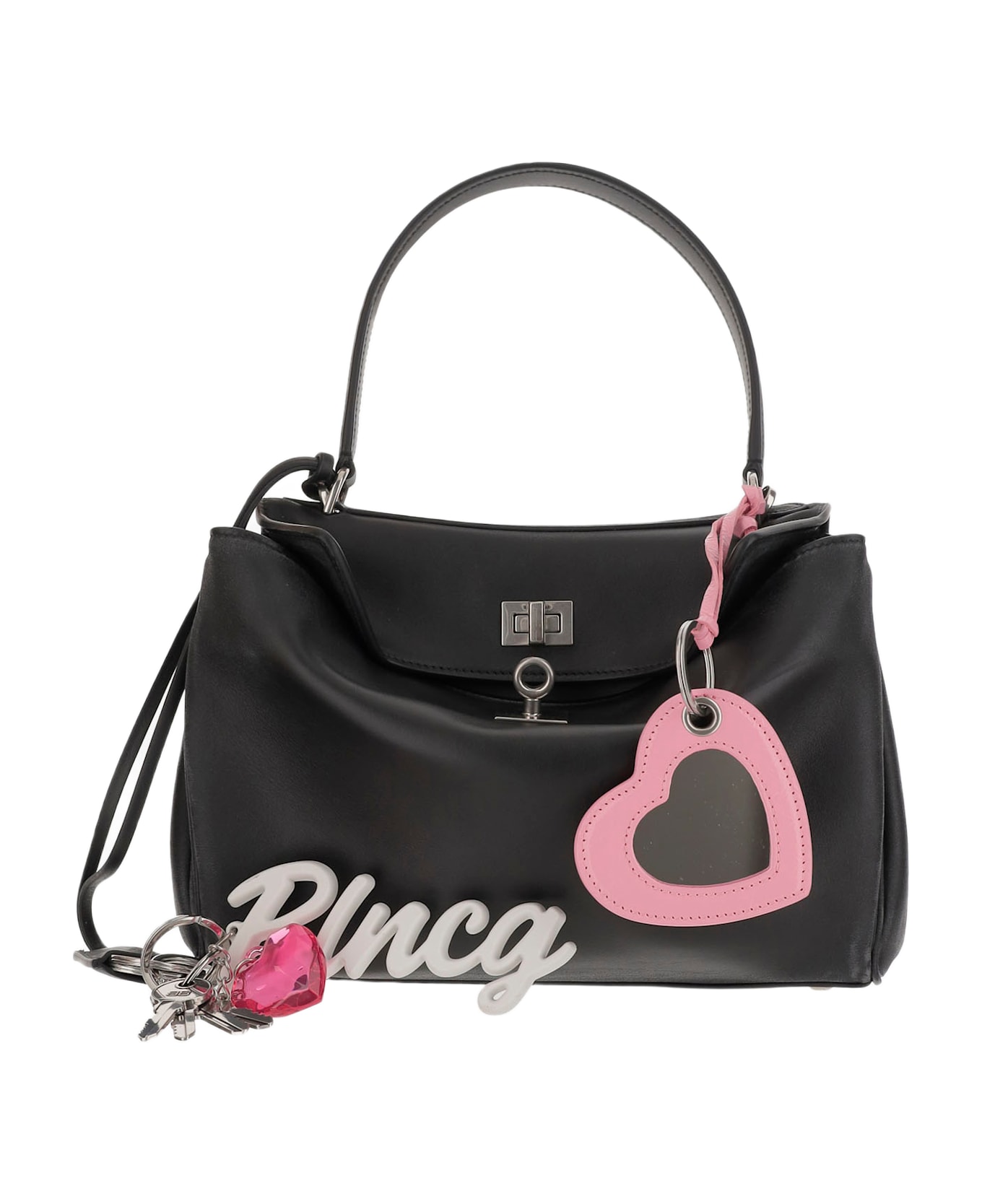 Balenciaga Small Rodeo Bag Used Effect With A Charm - Black