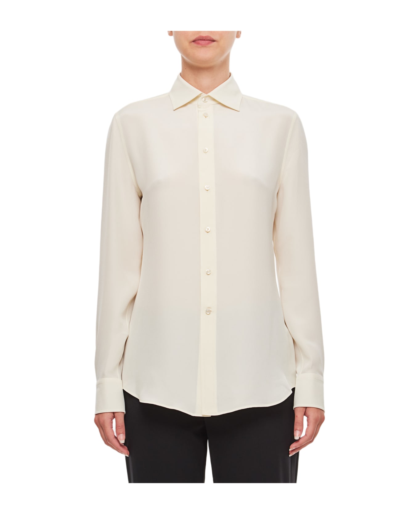 Ralph Lauren Charmain Button Front Shirt - White