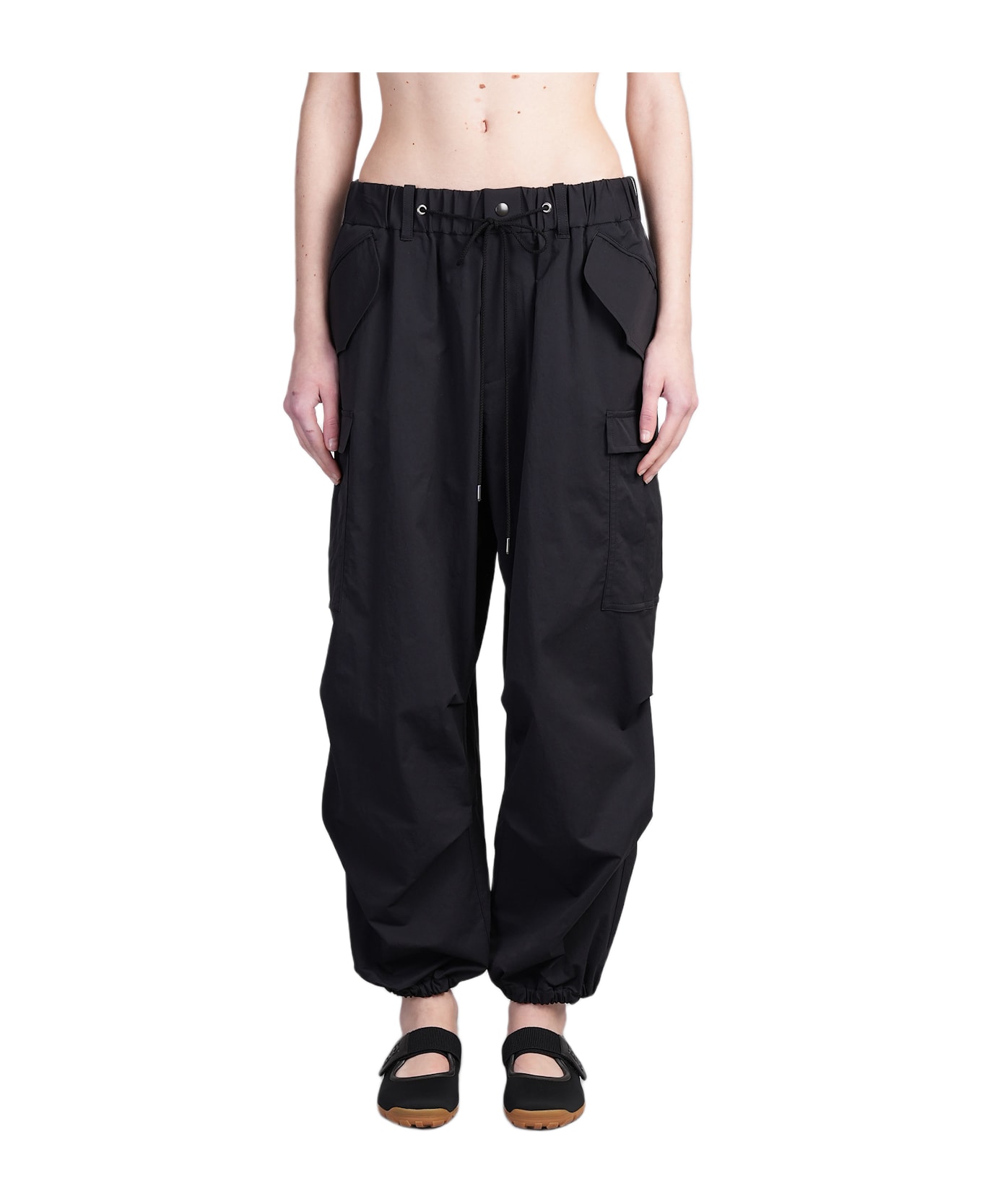 Yohji Yamamoto Pants In Black Nylon - black