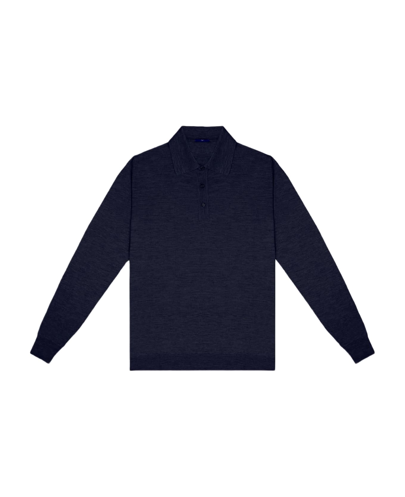 Larusmiani Long Sleeve Polo Coppa Europa Sweater - Blue