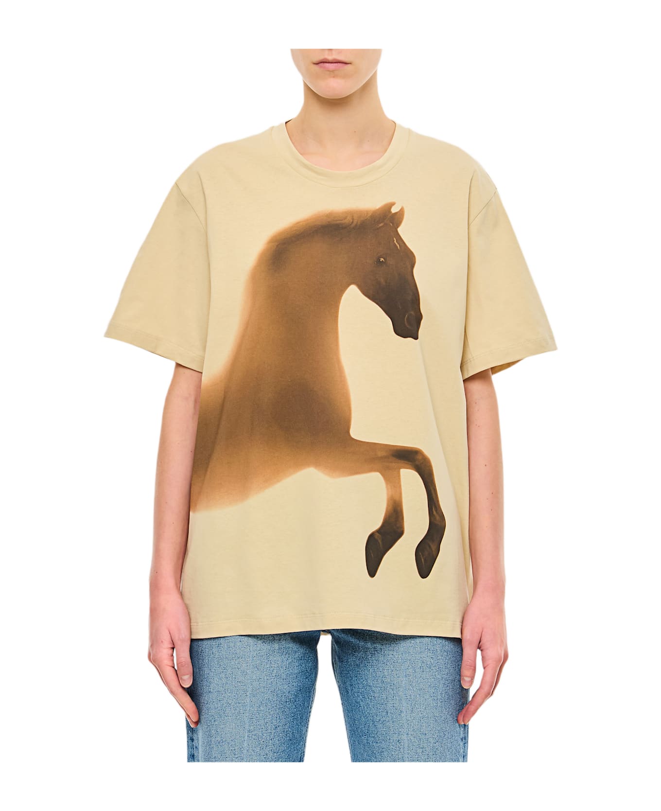 Stella McCartney Faded Horses T-shirt - Beige