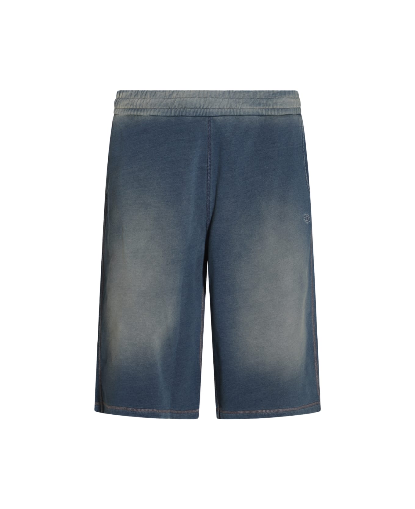 Diesel Blue Cotton Shorts - Blu