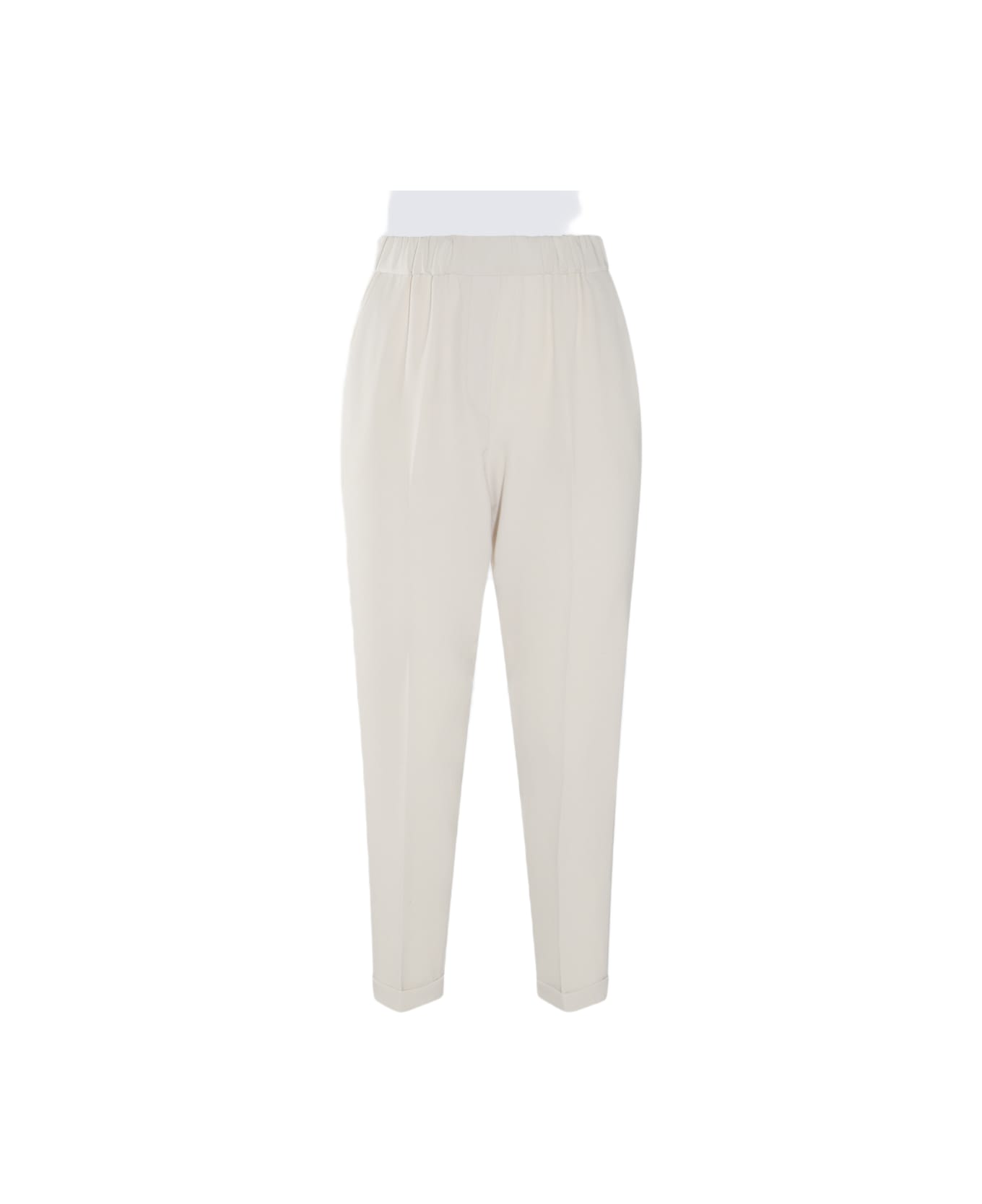 Antonelli White Cotton Pants - White