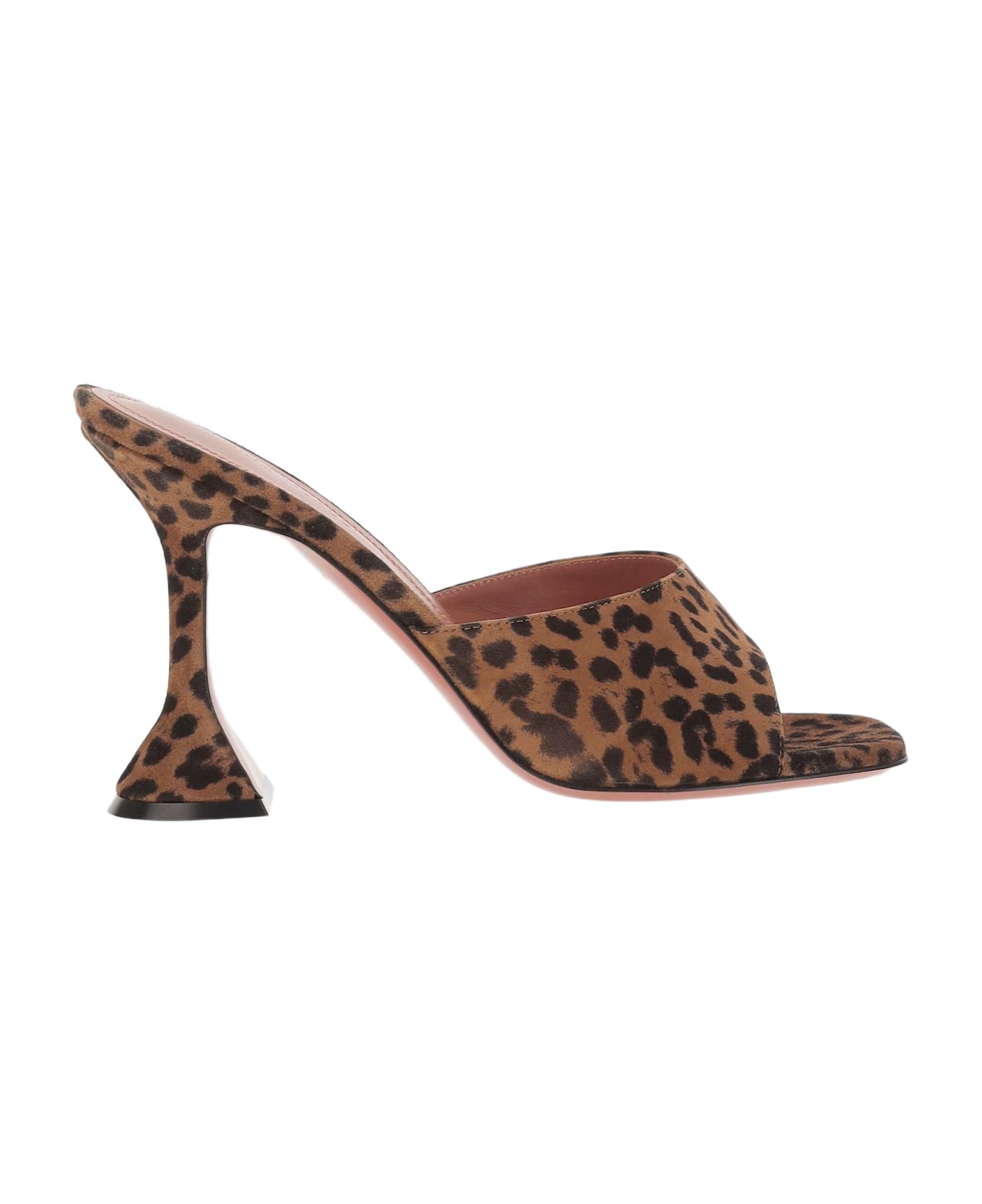 Amina Muaddi Lupita Leather Sandals - Brown