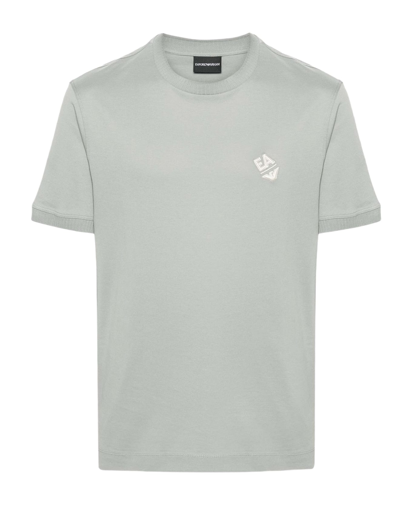 Emporio Armani Cotton T-shirt With Logo - Grey