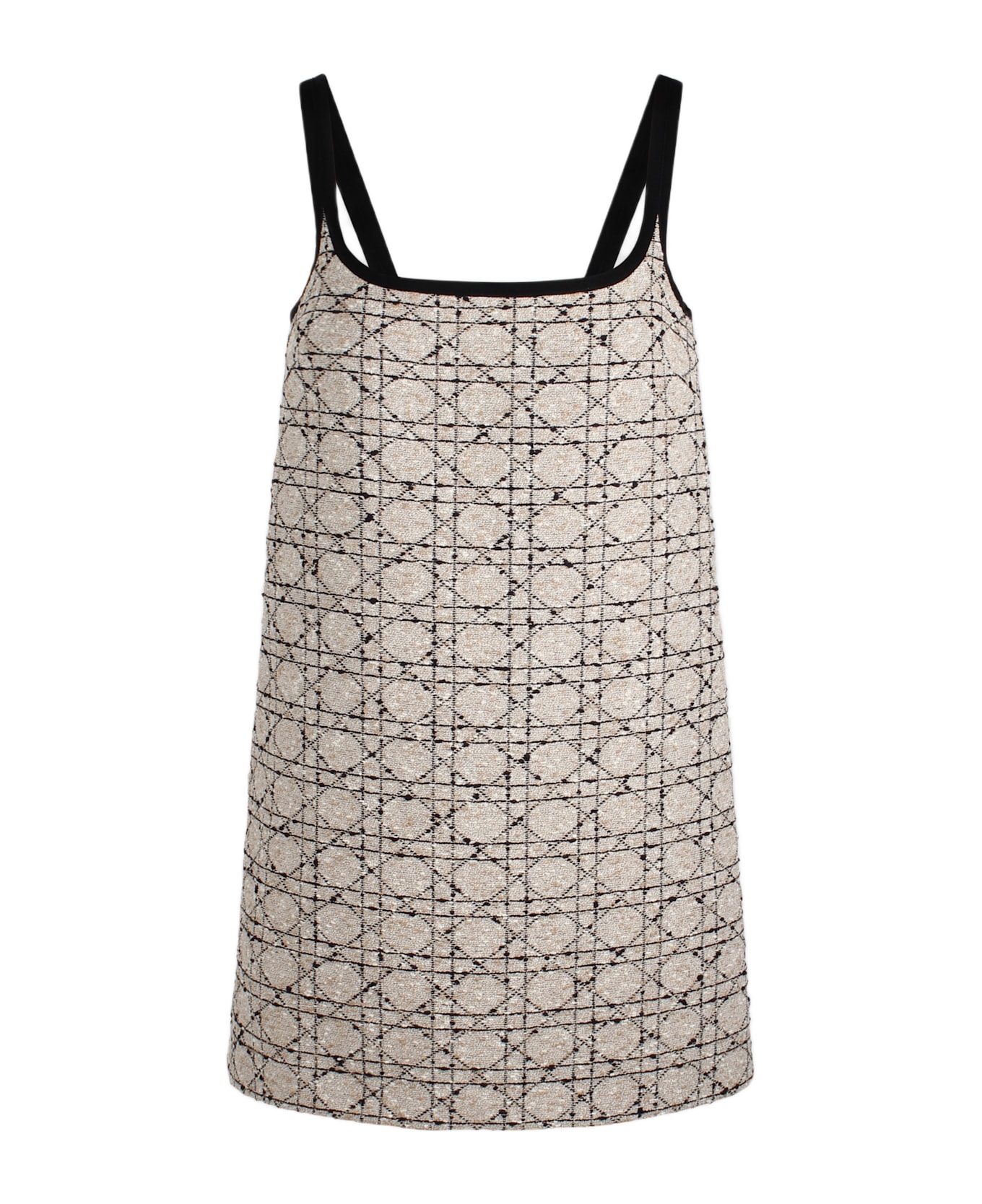 Dior Tweed Cannage Dress - Beige