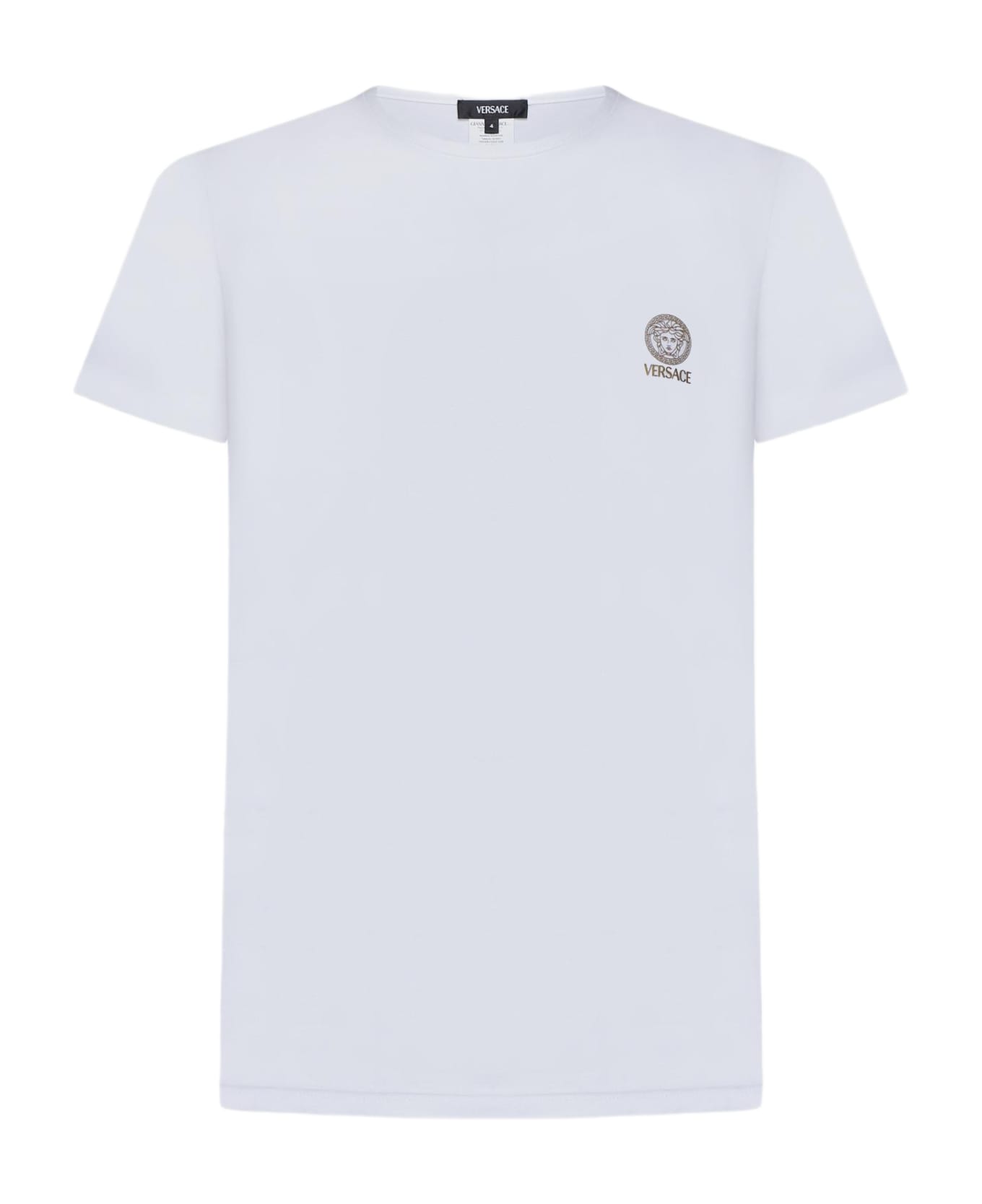 Versace Cotton T-shirt Bi-pack - WHITE
