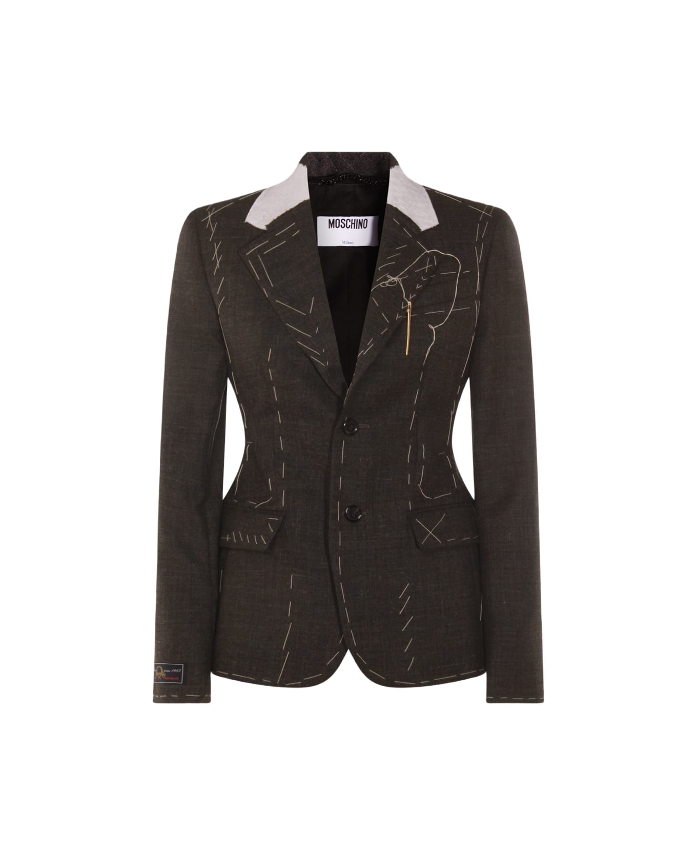 Moschino Grey Wool Blazer - Grey
