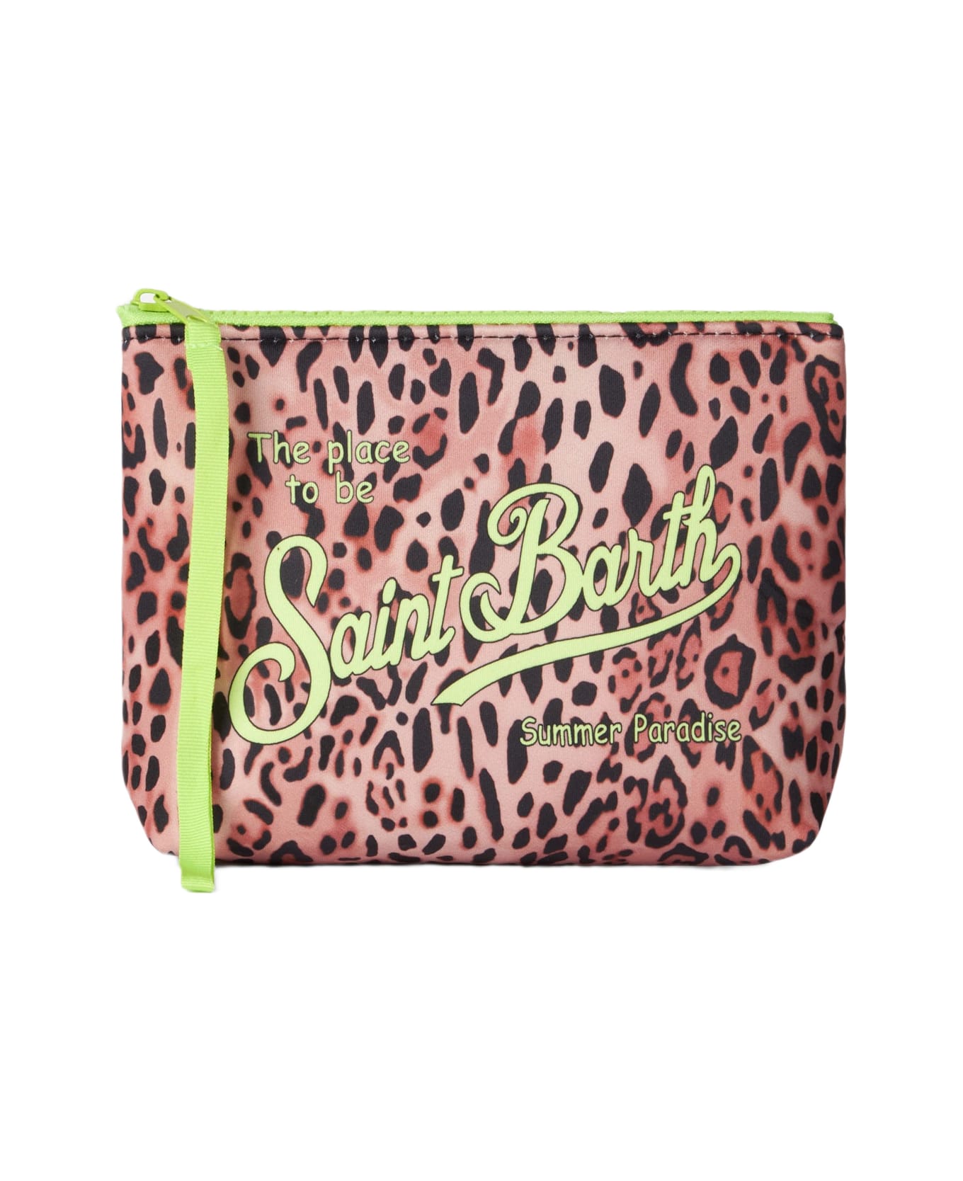 MC2 Saint Barth Aline Scuba Pochette With Animalier Print - BROWN