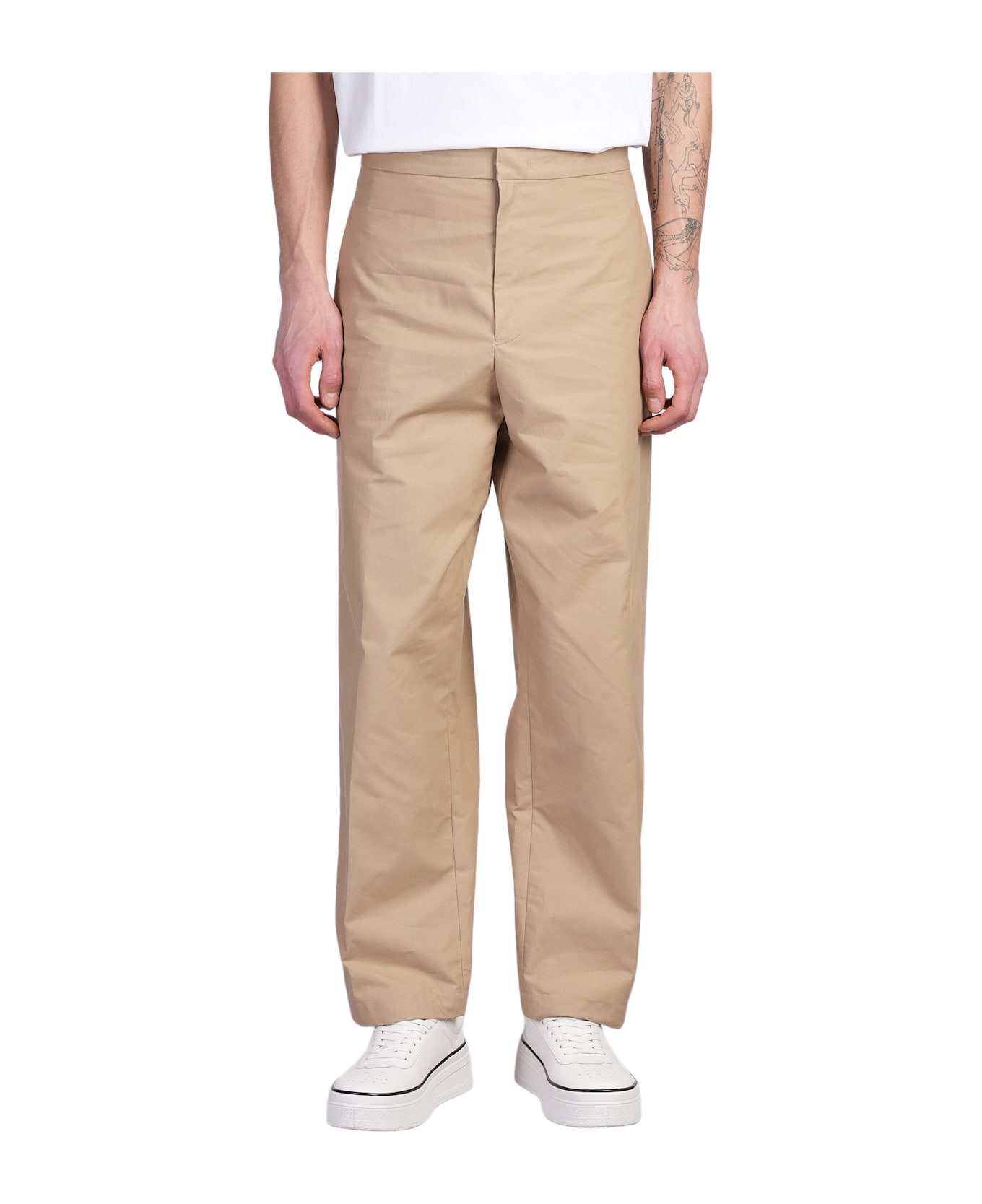 Jil Sander Pants In Beige Cotton - beige