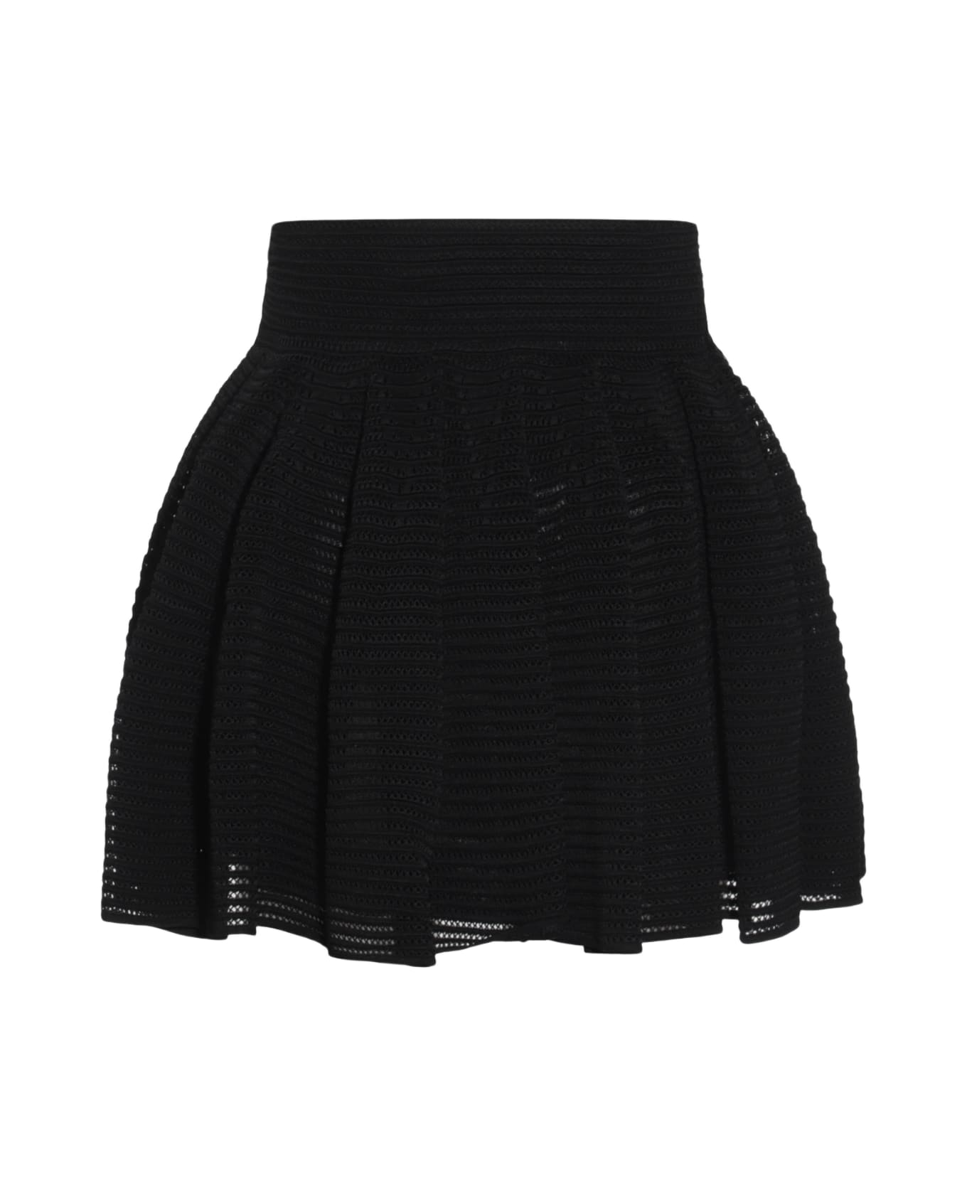 Alaia Black Viscose Mini Skirt - Noir alaia