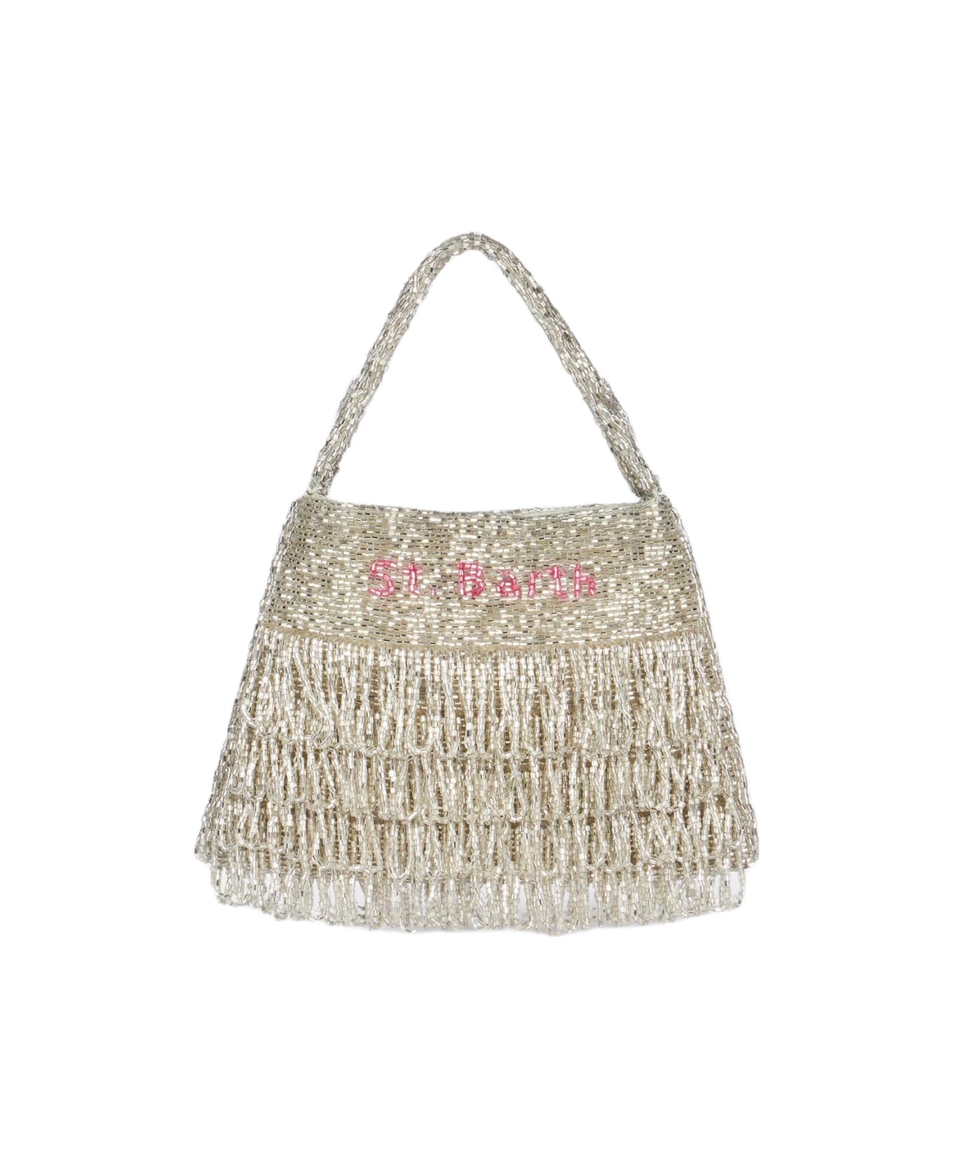 MC2 Saint Barth Shiny Silver Mini Bag Pearl - WHITE