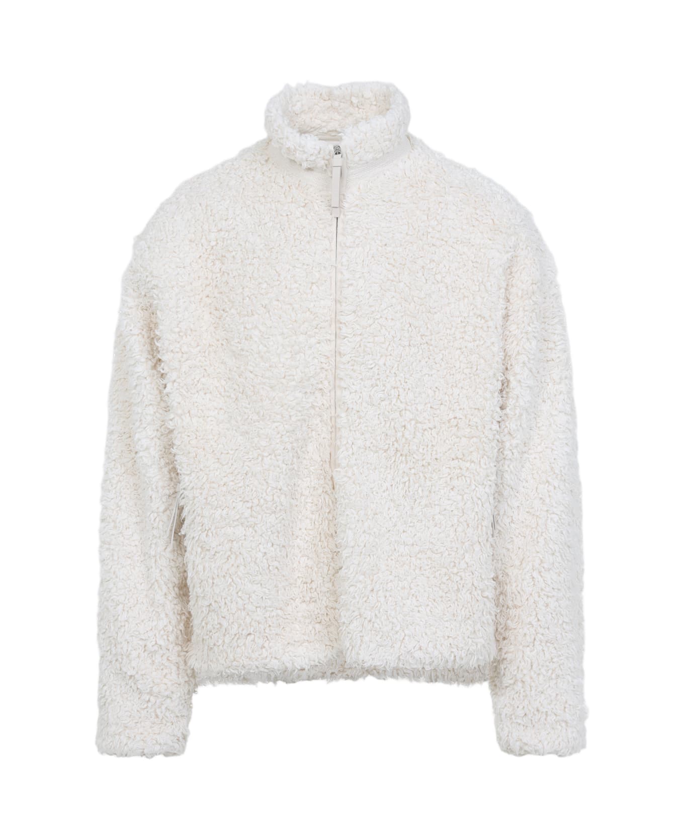 Jil Sander + Zip Up 187 Gd Ivory Cotton Jacket - Eggshell