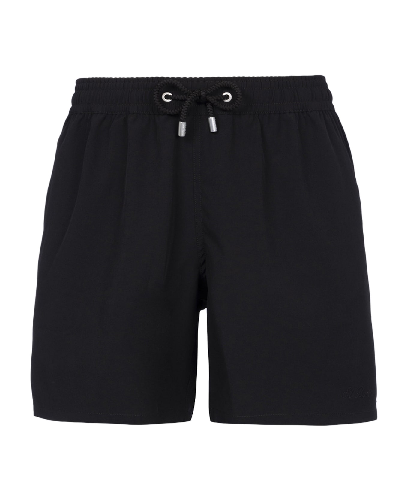MC2 Saint Barth Black Classic Stretch Comfort Swim Shorts - BLACK