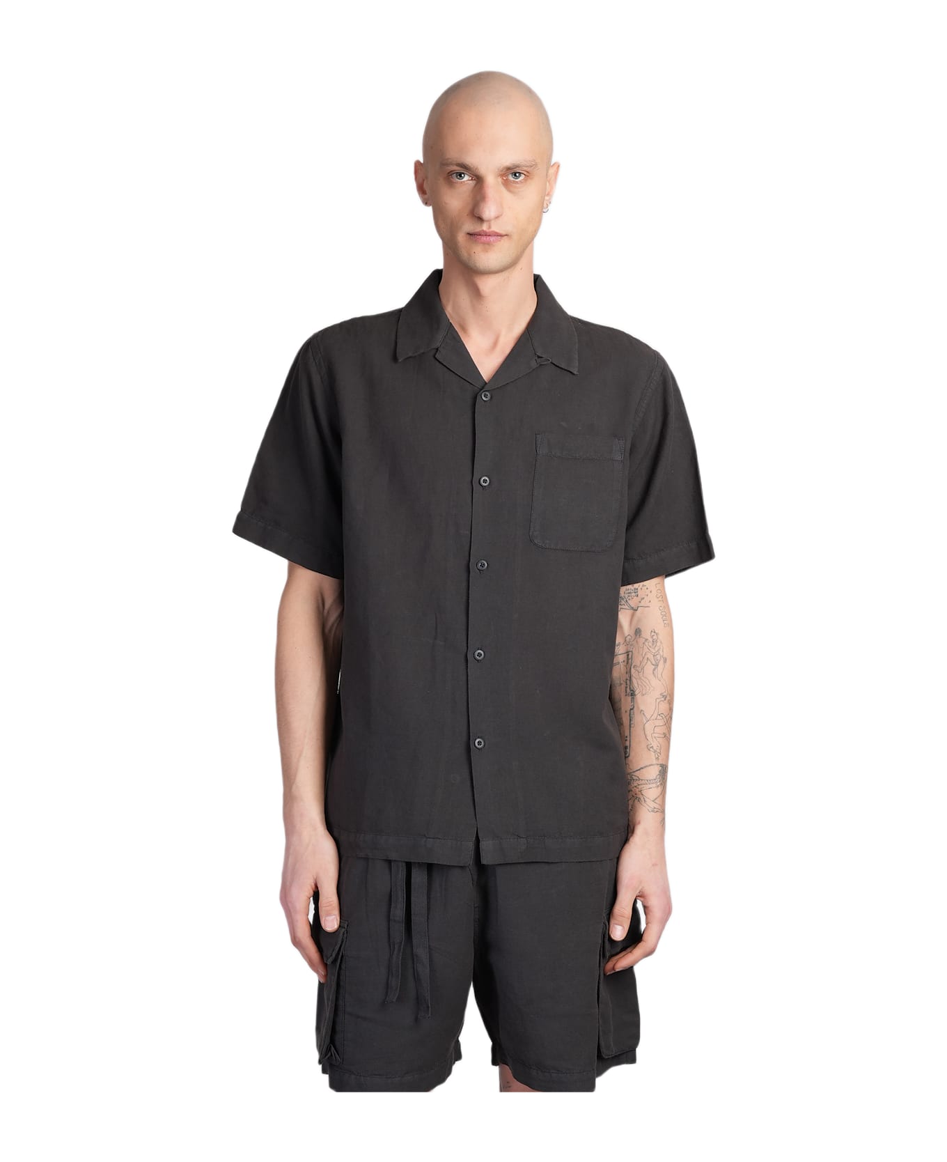 Maharishi Shirt In Black Cotton - black