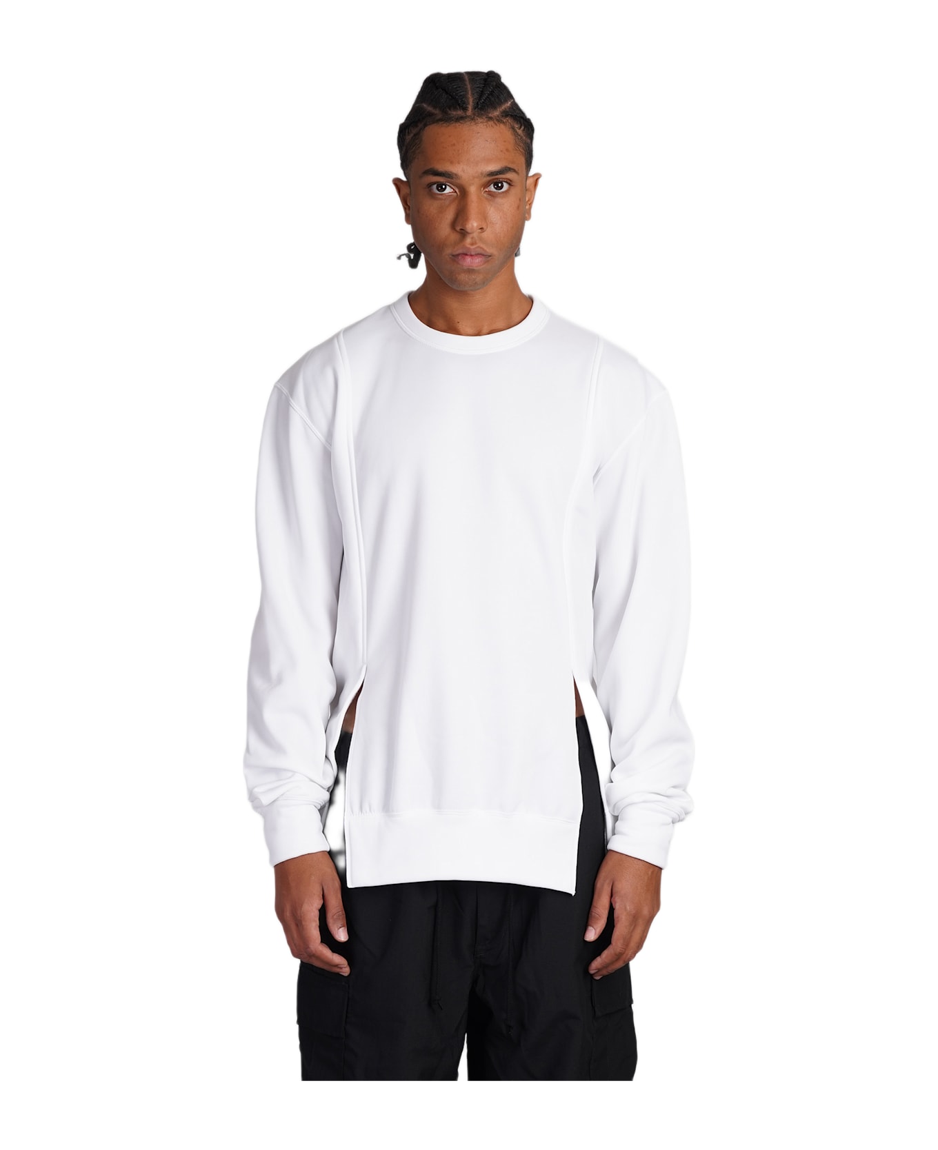 Comme Des Garçons Homme Plus Sweatshirt In White Polyester - white