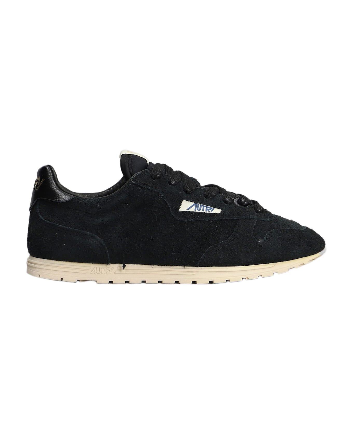 Autry Windspin Sneakers In Black Suede - black