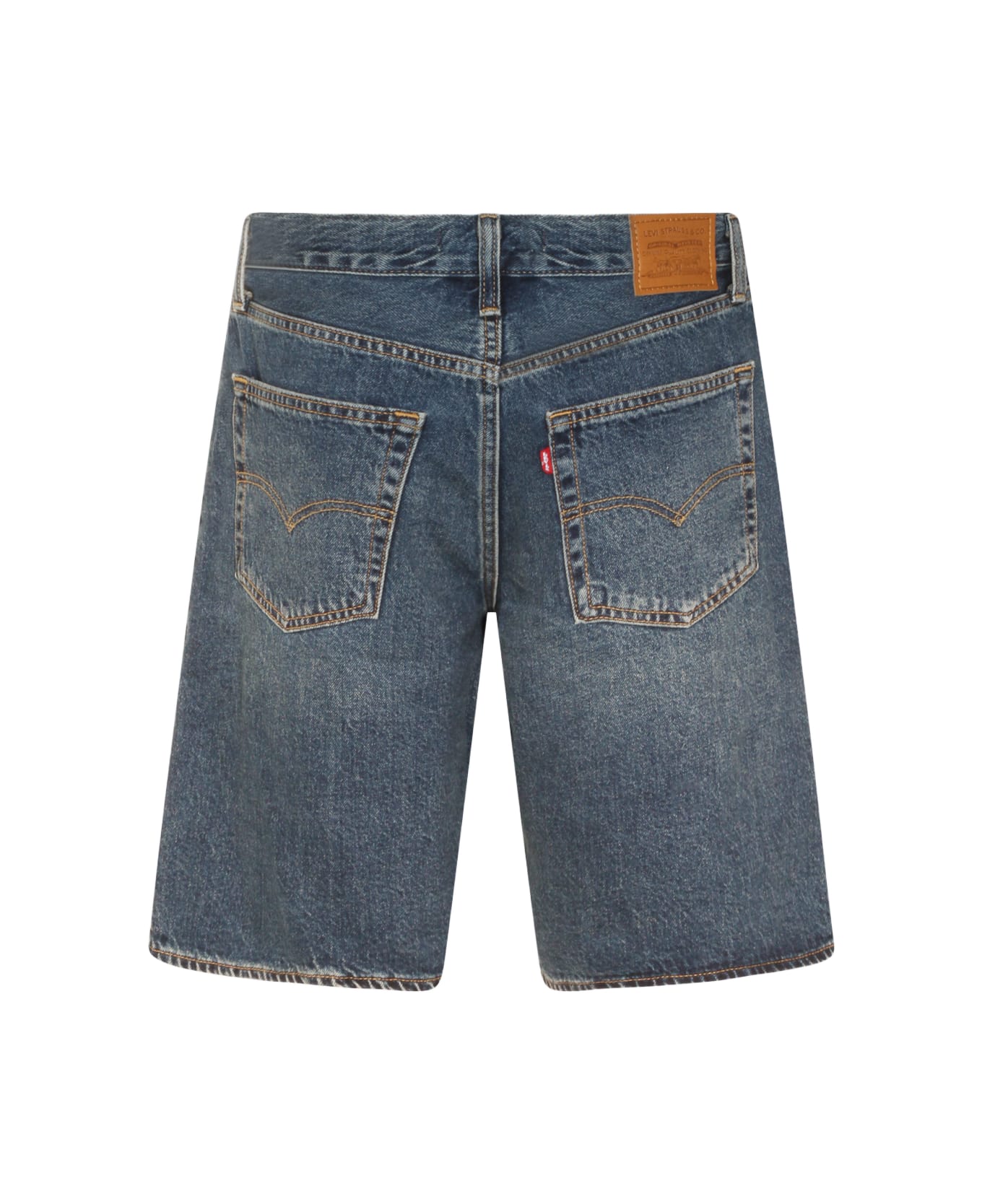 Levi's Blue Cotton Baggy Dad Jort - HINGED HEART JORT