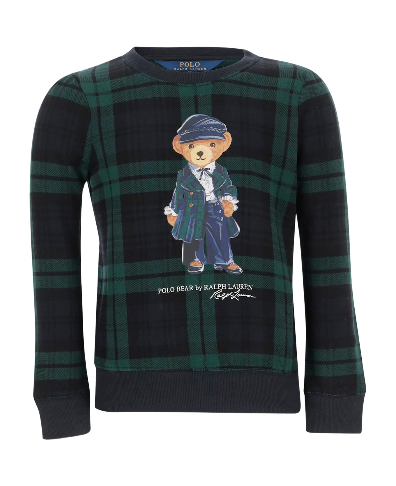 Polo Ralph Lauren Cotton Blend Sweatshirt With Polo Bear - Blackwatch