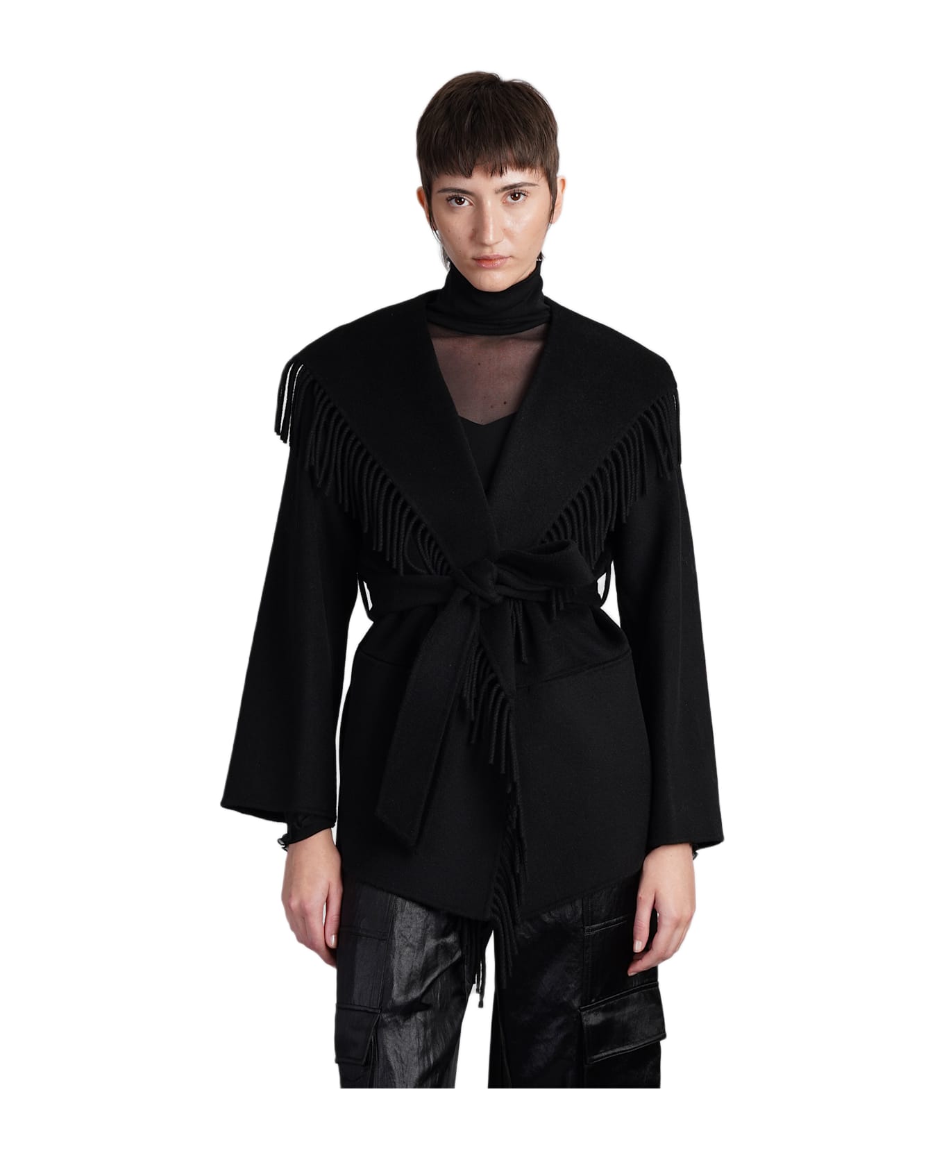 Simkhai Rowen Casual Jacket In Black Wool - Black