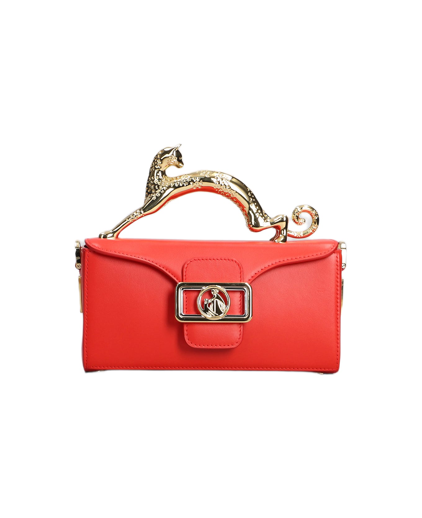 Lanvin Hand Bag In Red Leather - red