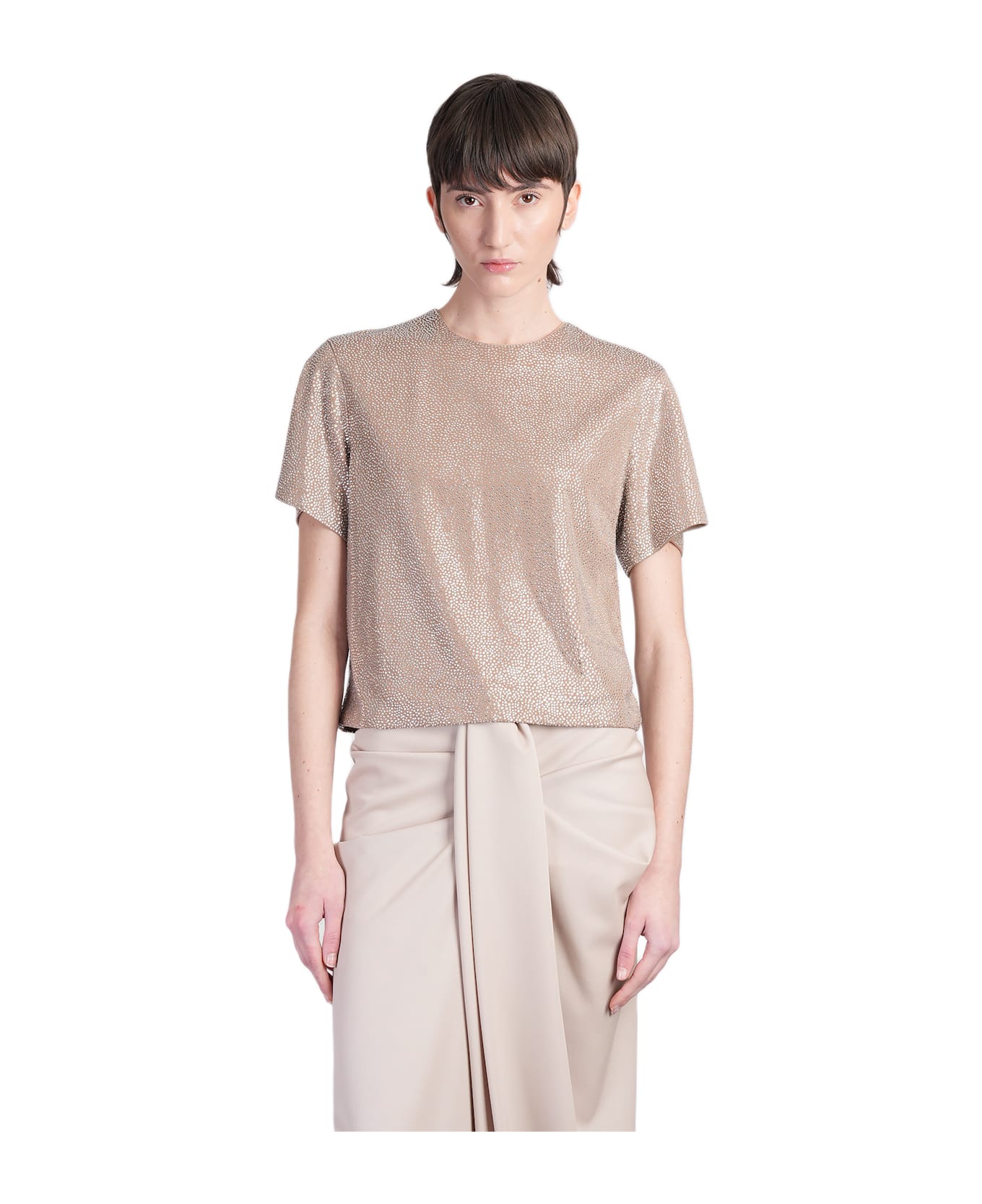 Giuseppe di Morabito T-shirt In Beige Viscose - beige