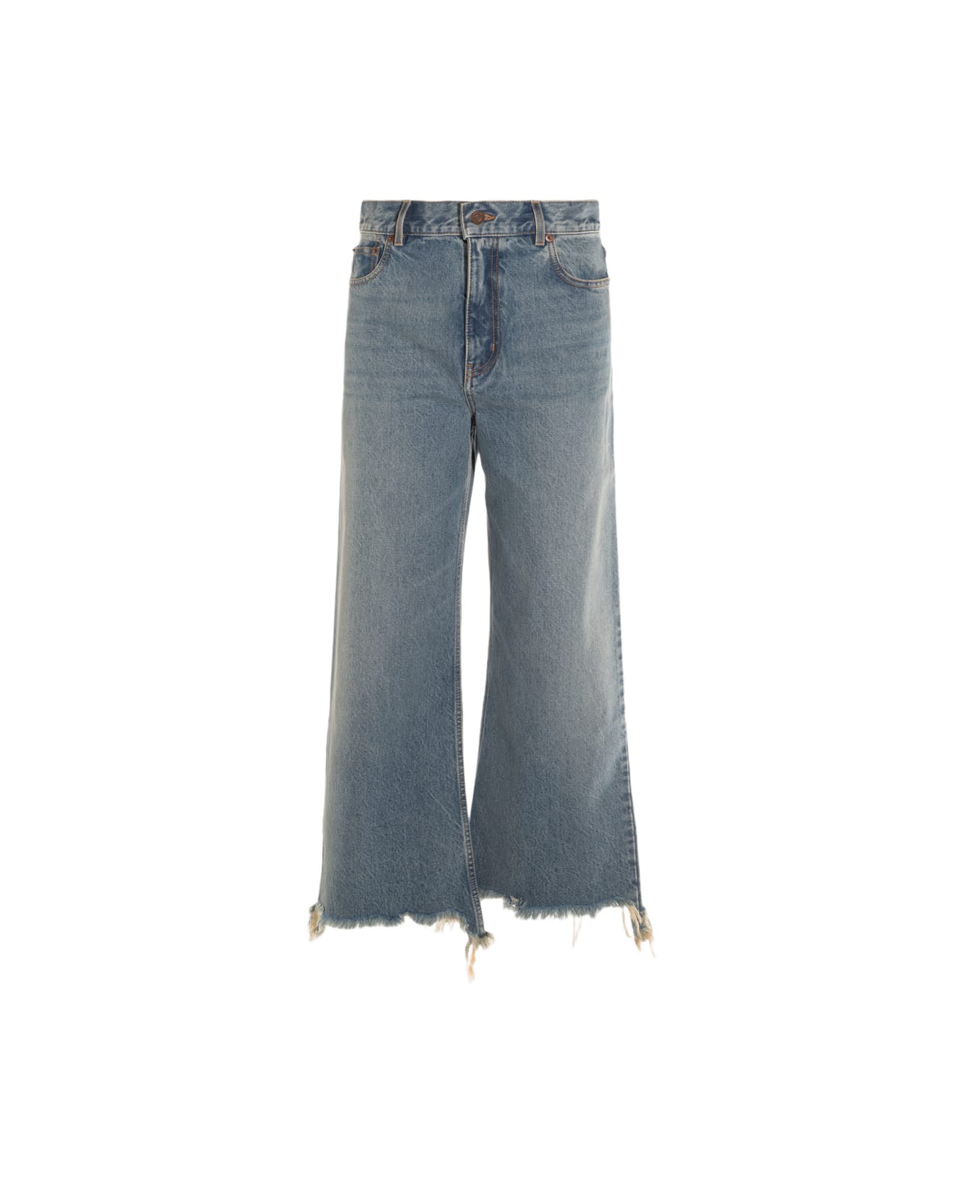 Chloé Iced Blue Cotton Denim Jeans - ICED BLUE