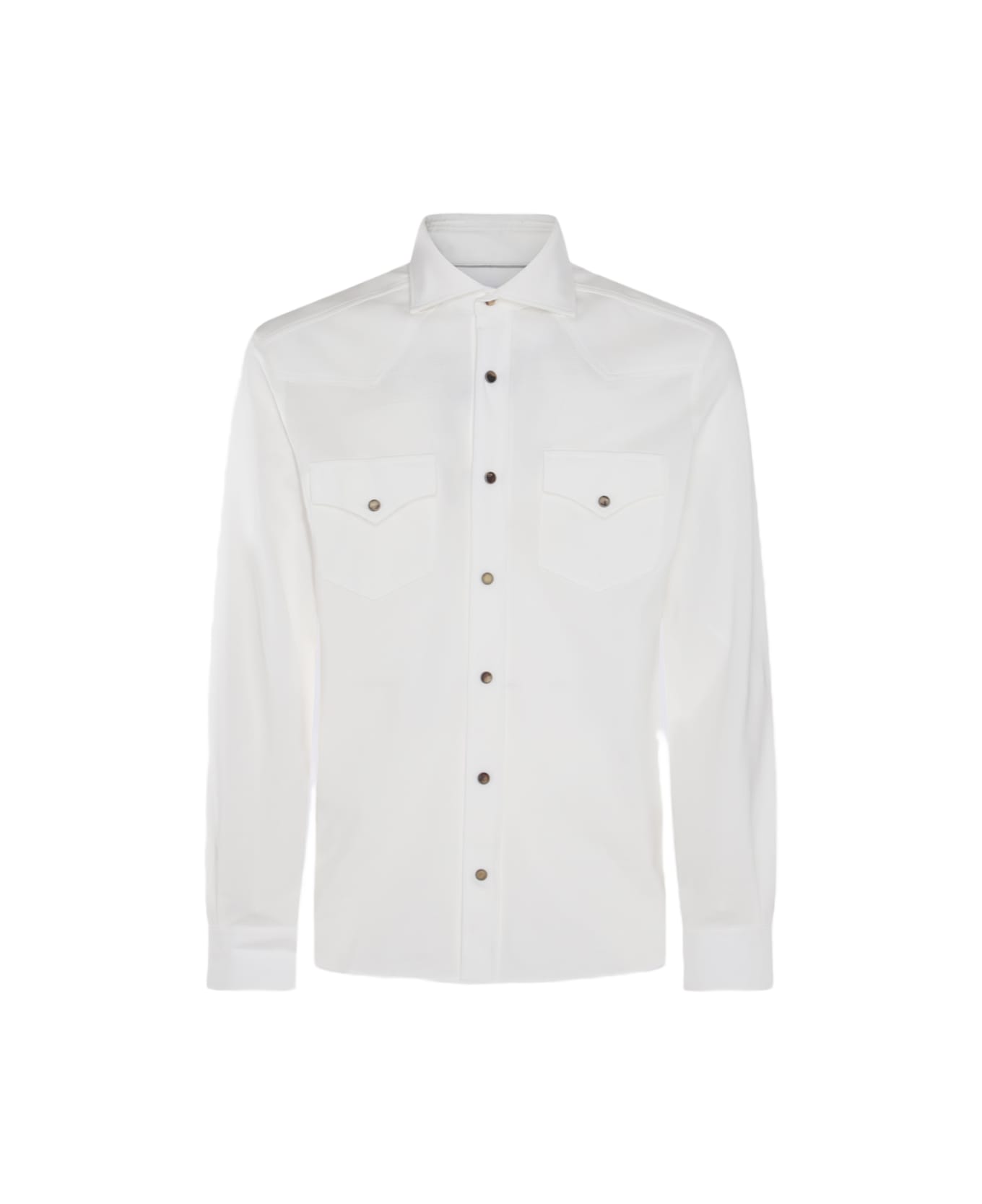 Brunello Cucinelli White Cotton Shirt - Beige シャツ