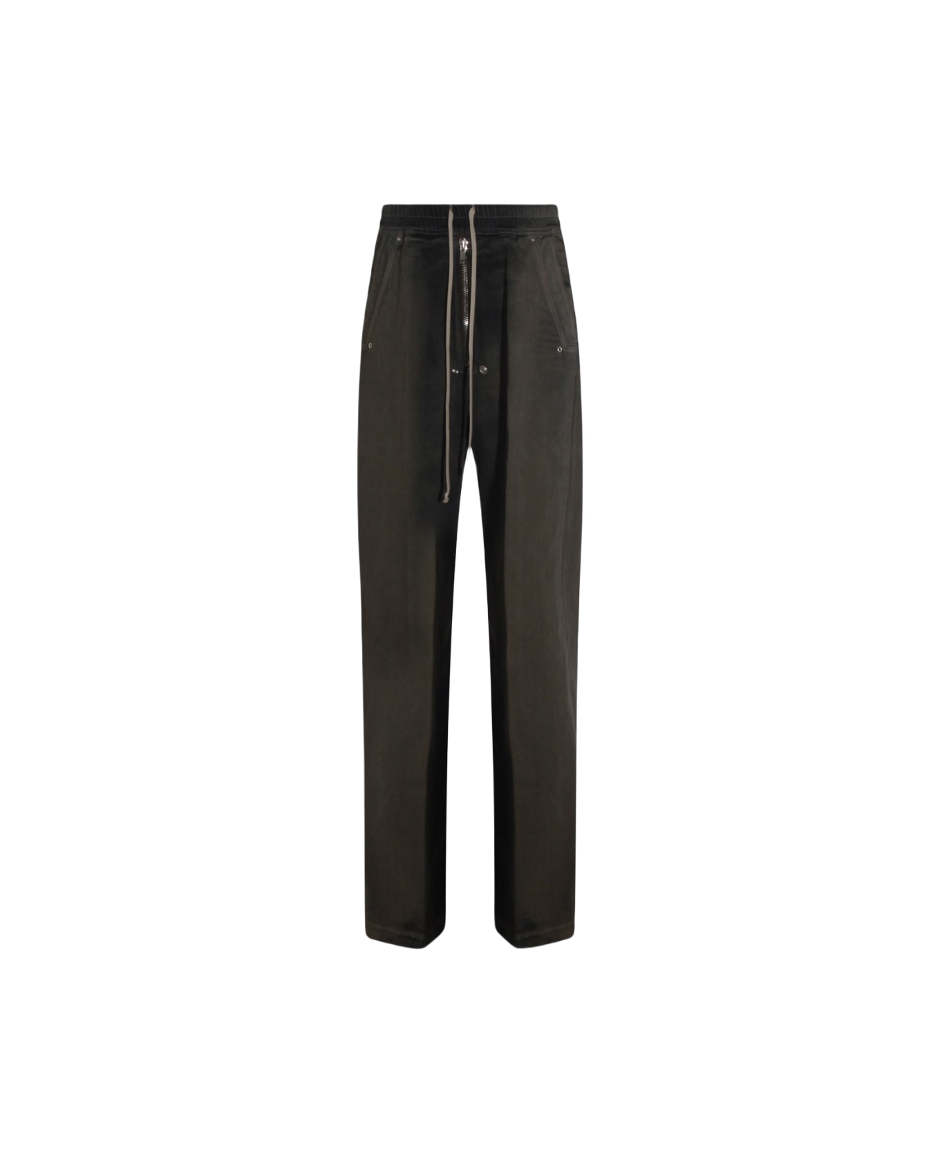 Rick Owens Black Cotton Jeans - DARKDUST DEGRADE
