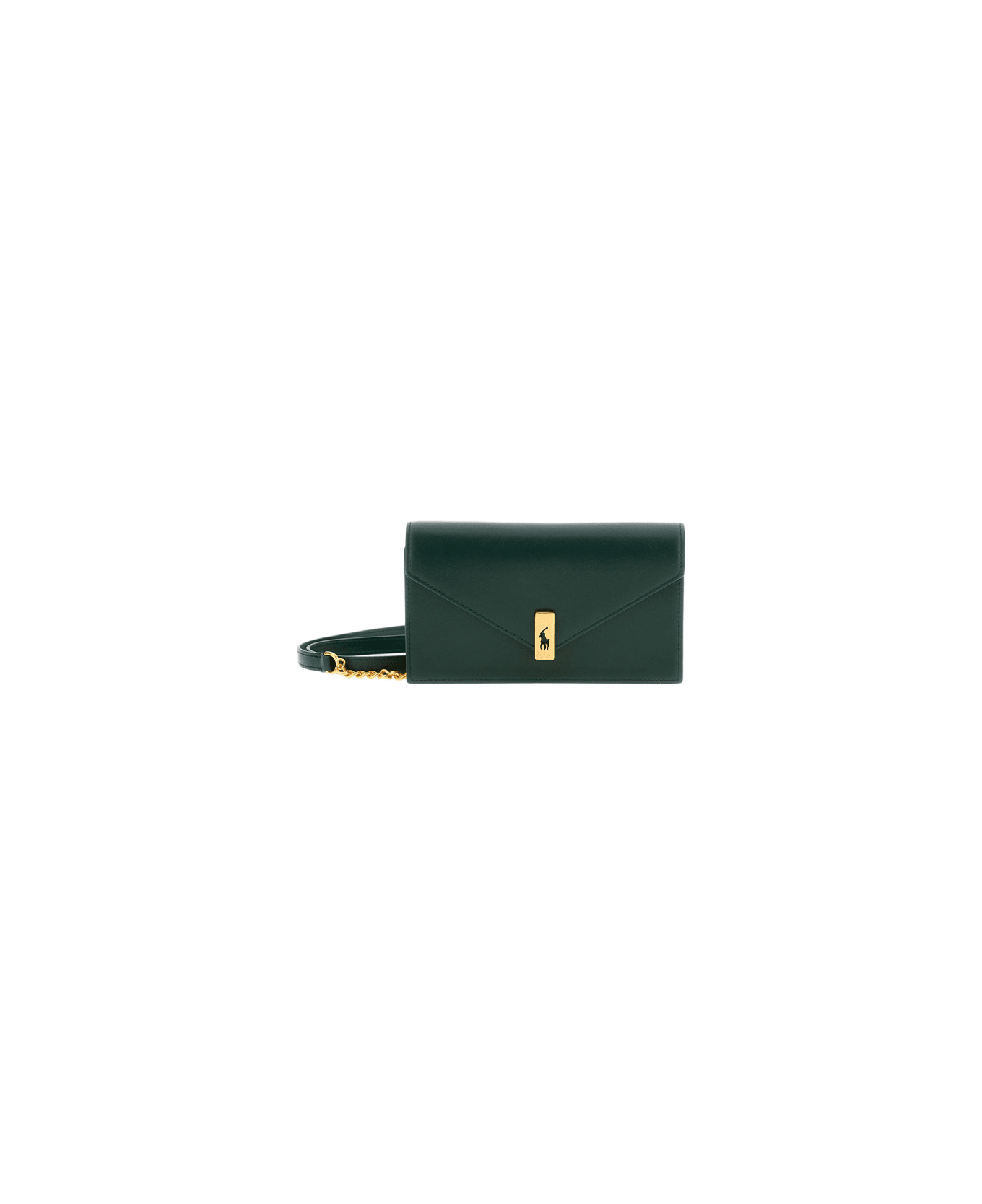 Polo Ralph Lauren Polo Id Leather Chain Wallet And Bag - Green