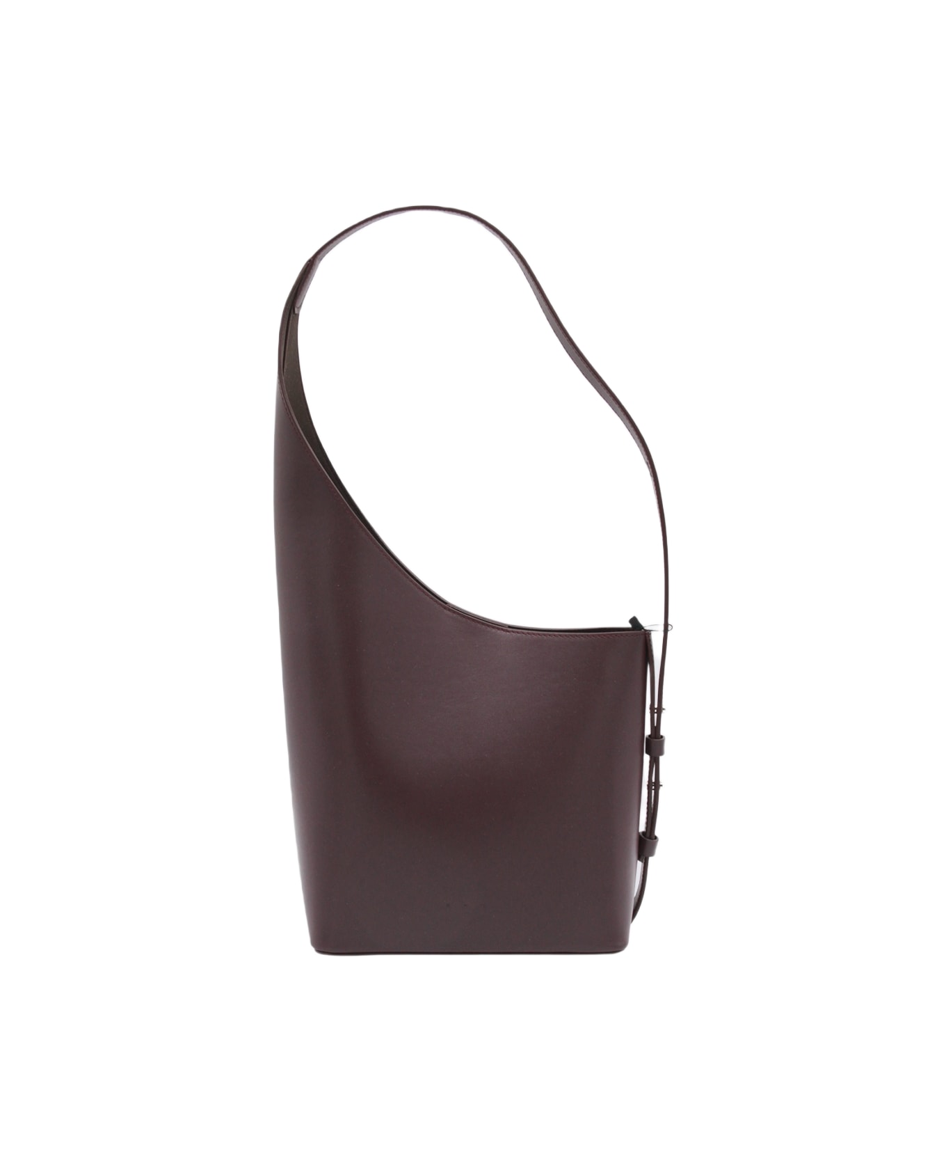 Aesther Ekme Purple Leather Demi Lune Shoulder Bag - Fig
