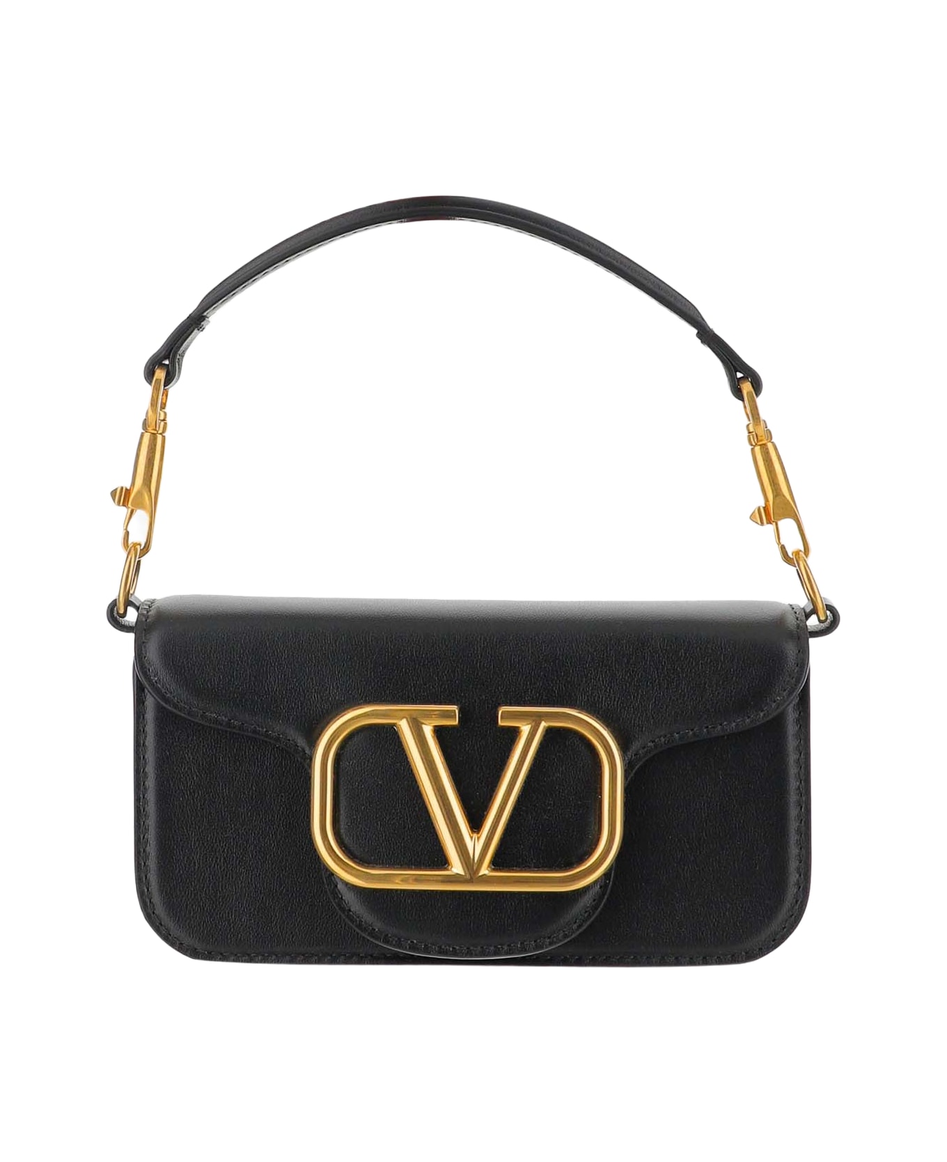 Valentino Garavani Small Loco' Bag In Calfskin - Black
