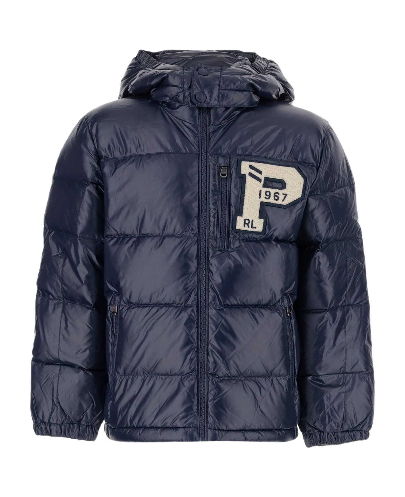Polo Ralph Lauren Padded Down Jacket With Logo - Blue