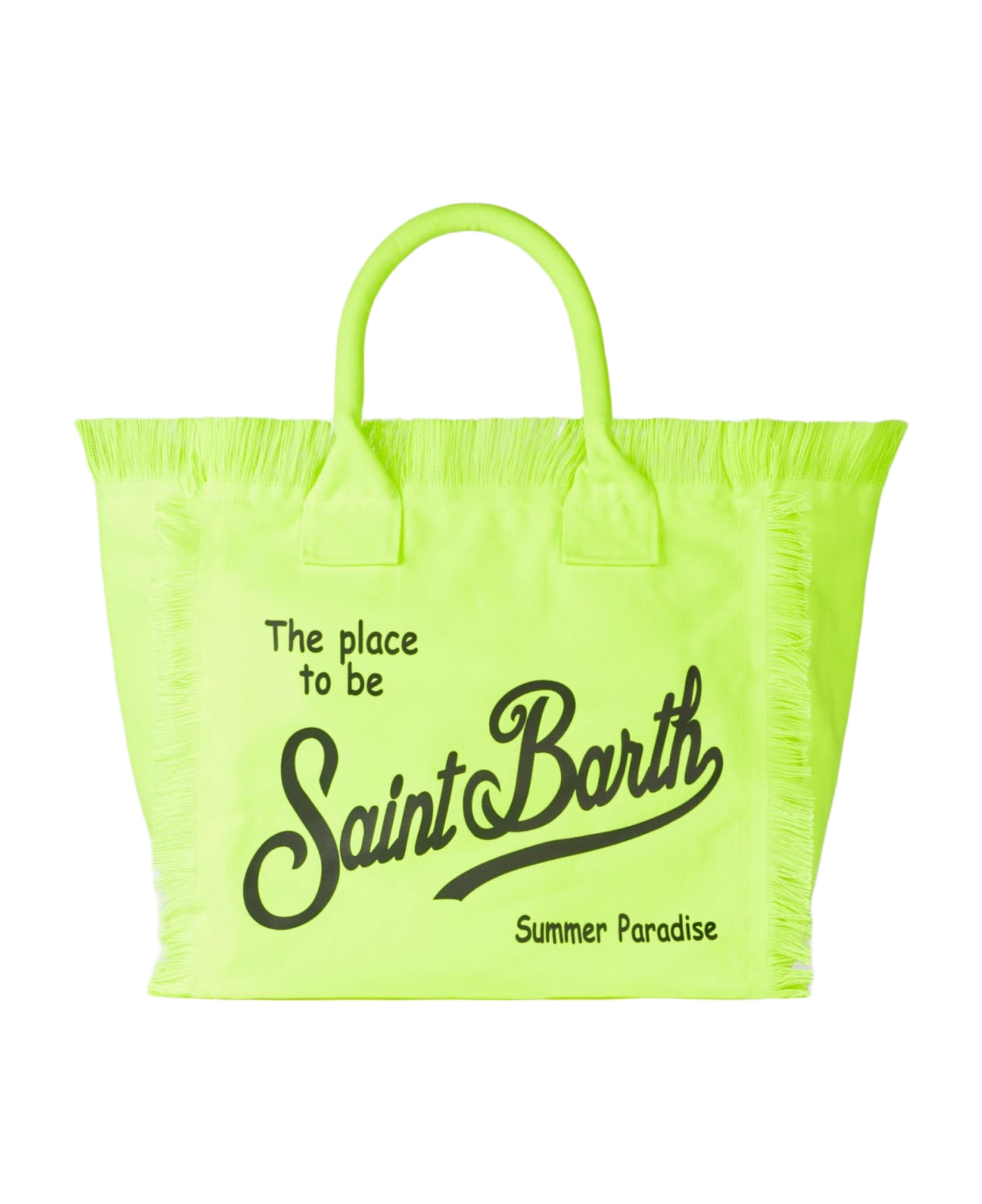 MC2 Saint Barth Vanity Fluo Yellow Canvas Shoulder Bag - YELLOW