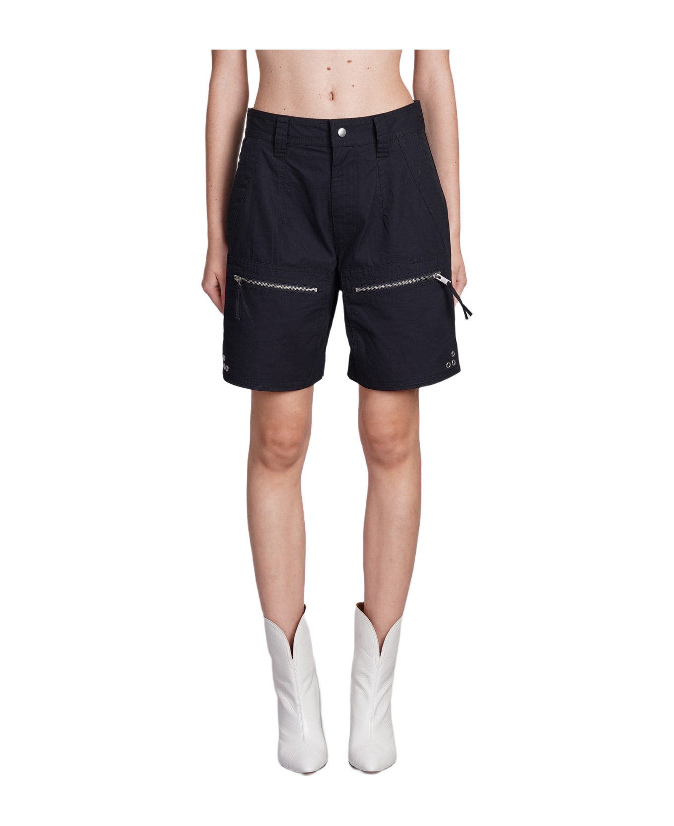Marant Étoile Kynan High-waist Shorts - black ショートパンツ
