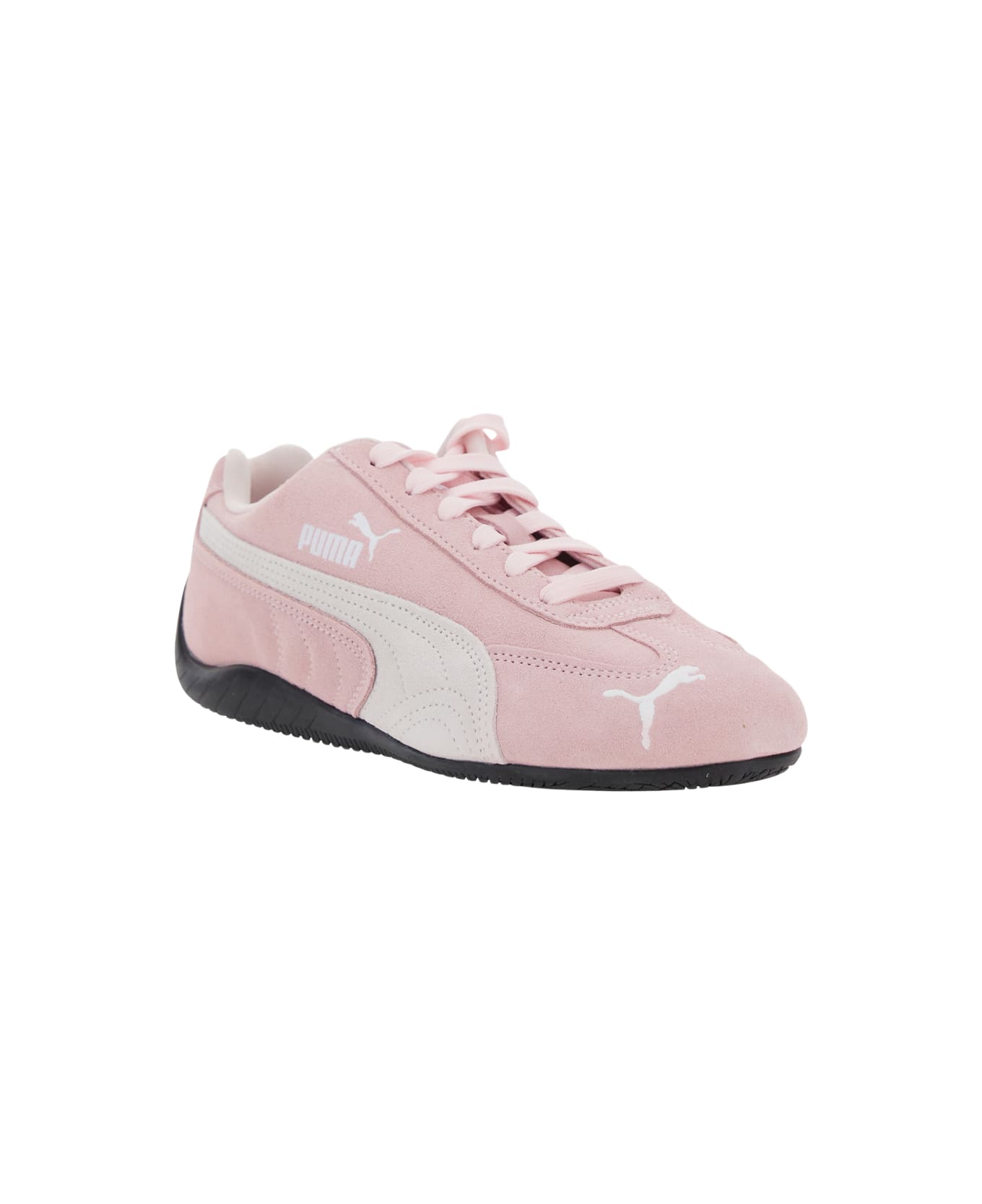Puma 
speedcat
 Pink Sneakers With Logo Print On The Side And Logo Lettering On The Side In Suede Unisex - Pink