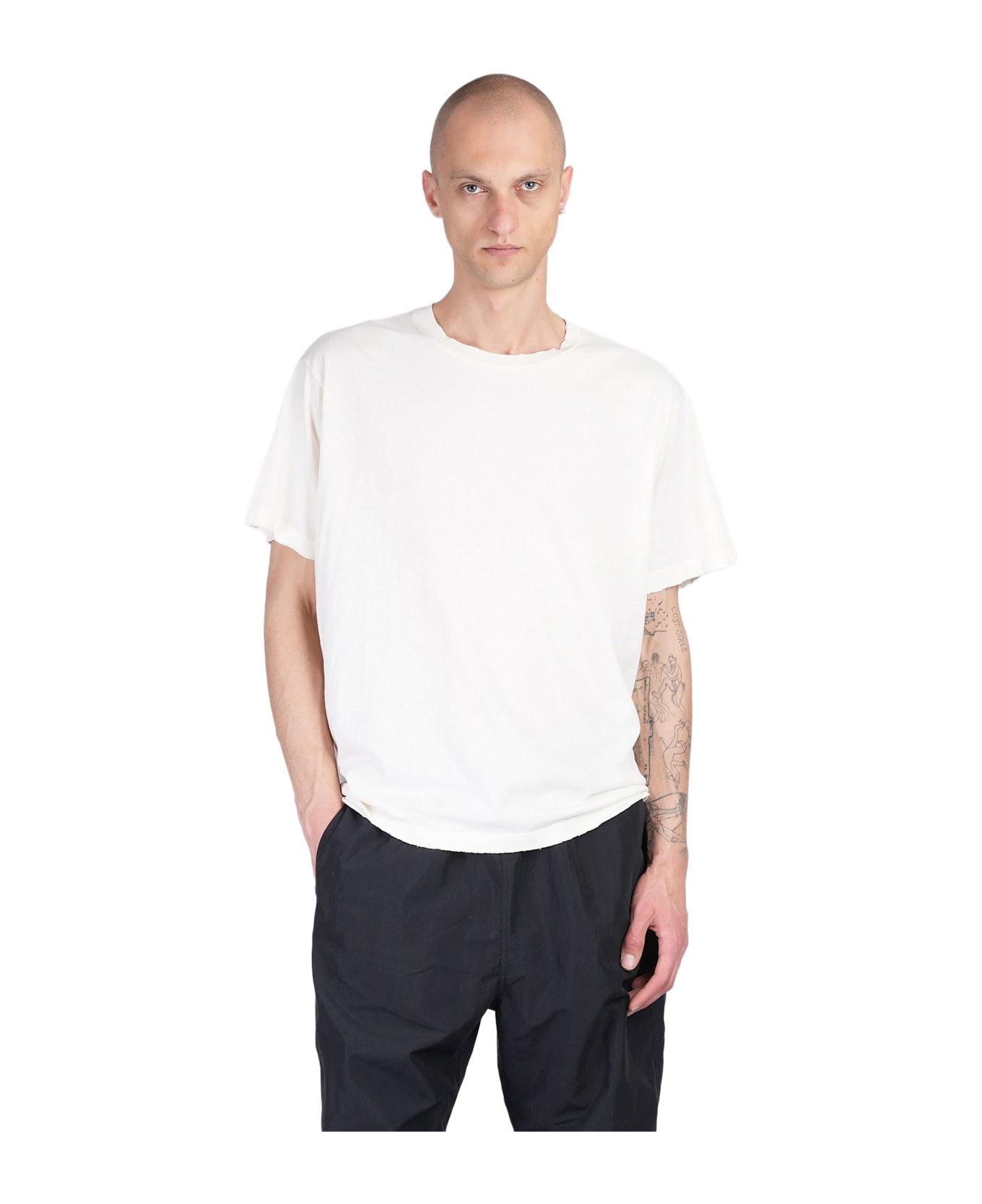 John Elliott T-shirt In Beige Cotton - beige
