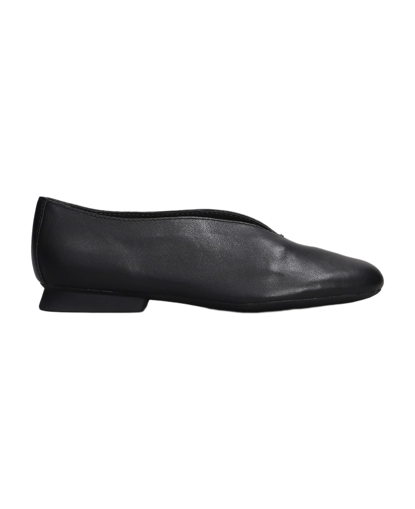 Camper Casi Myra Ballet Flats In Black Leather - black