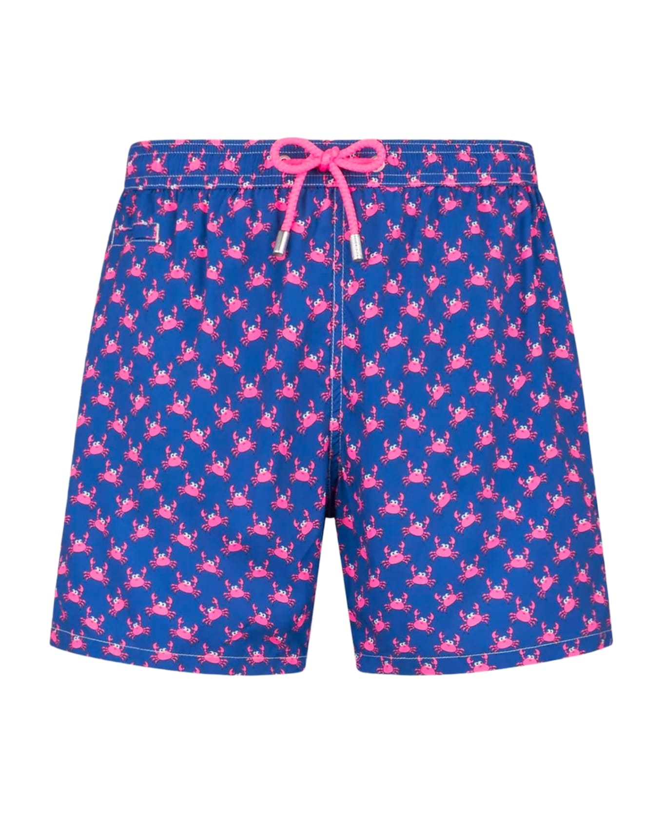 MC2 Saint Barth Man Light Fabric Comfort Swim Shorts With Crabs Print - BLUE