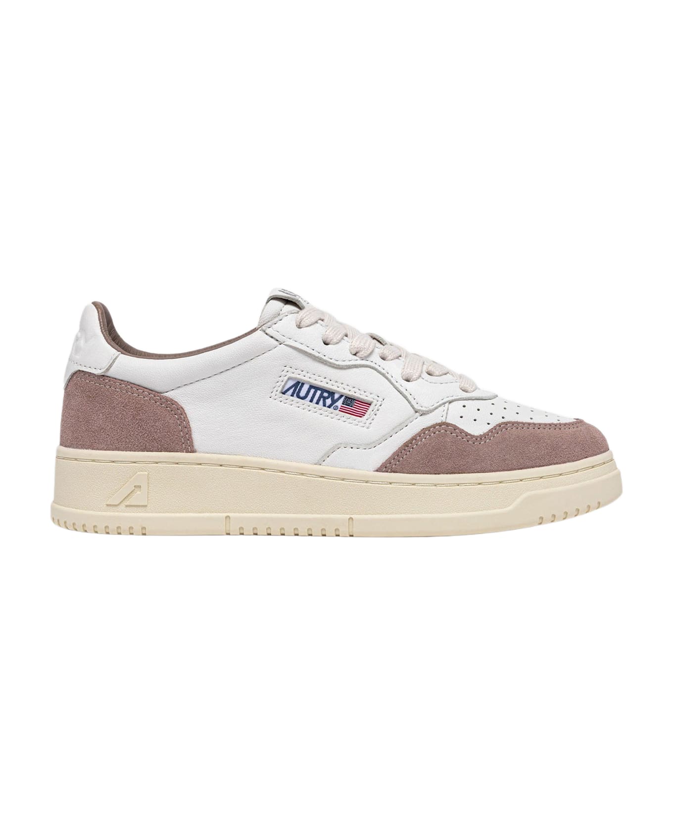Autry Medalist Low Leather Sneakers - Beige