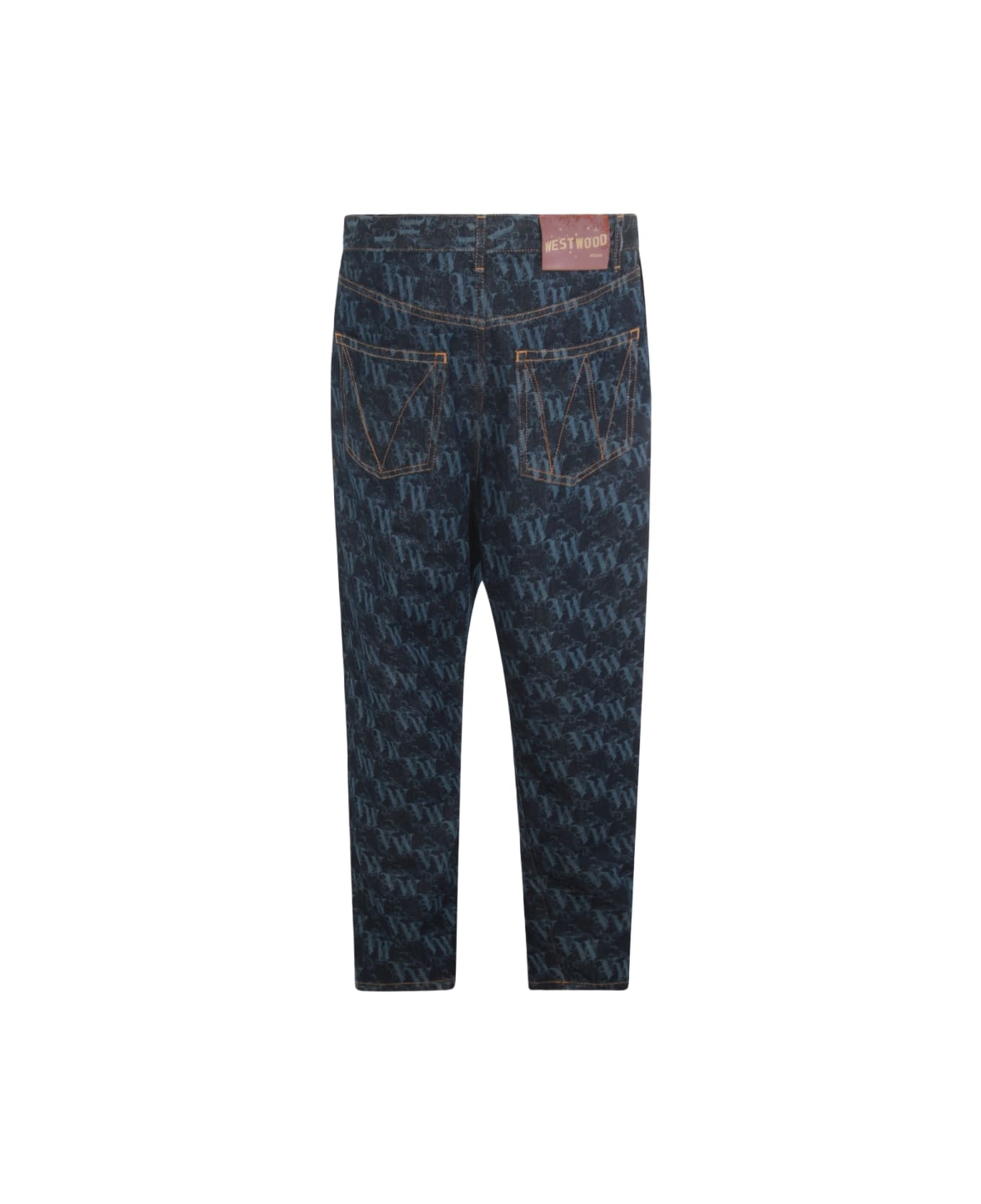 Vivienne Westwood Dark Blue Cotton Denim Jeans - VW FRAME