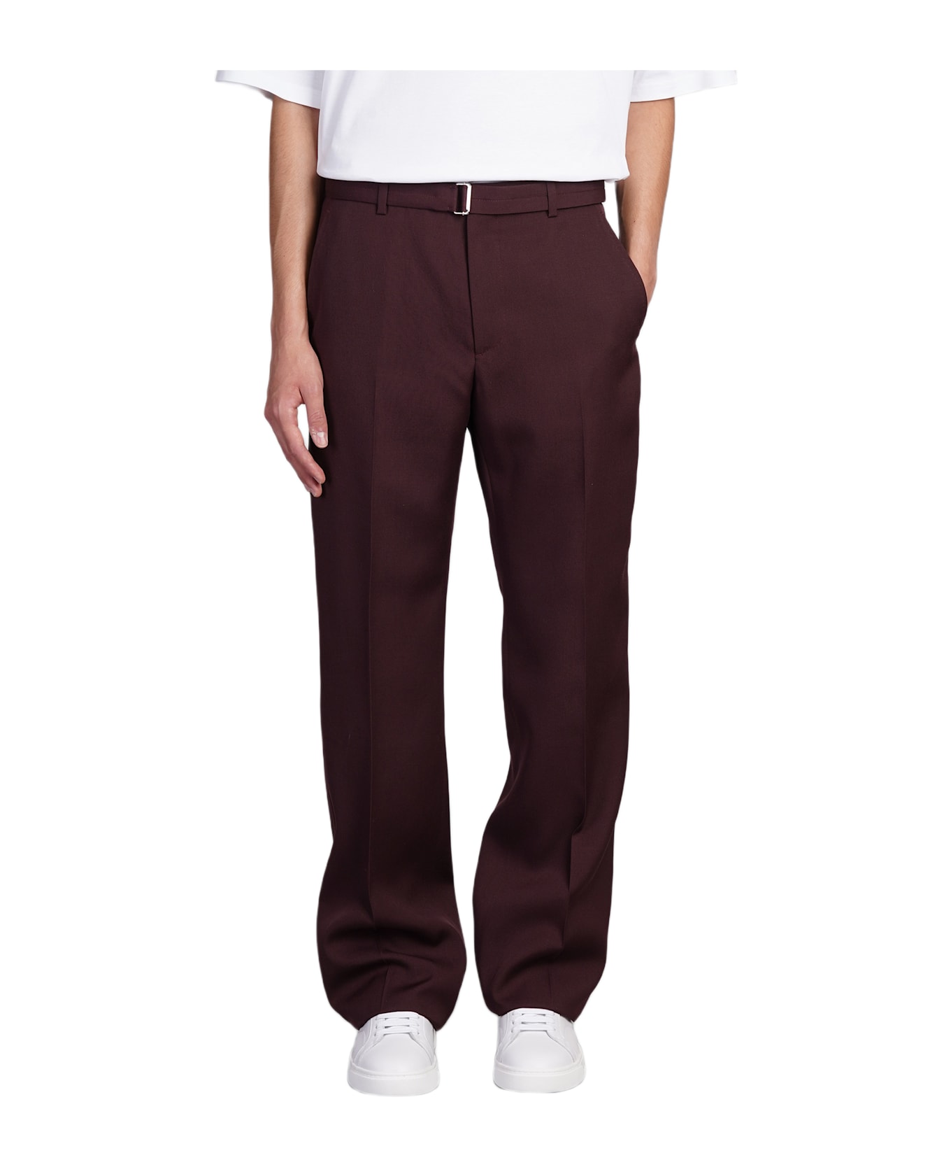 Lanvin Pants In Bordeaux Wool - bordeaux