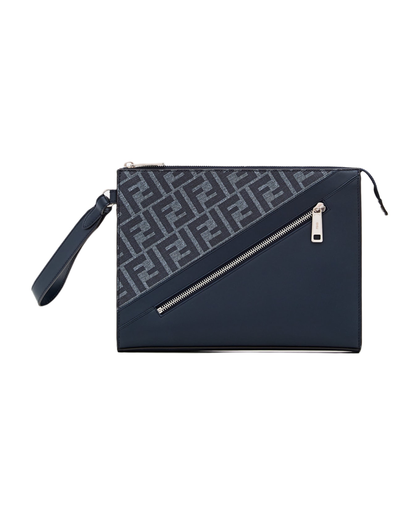 Fendi Clutch Pu Ff 1974 St. - Blue